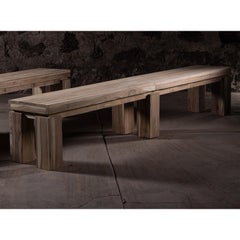 Solid Teak Bench with Natural Finish by No Age Studio