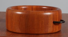 Scandinavian Modern Solid Teak Bowl, Denmark, 1960s, 37cm Diameter