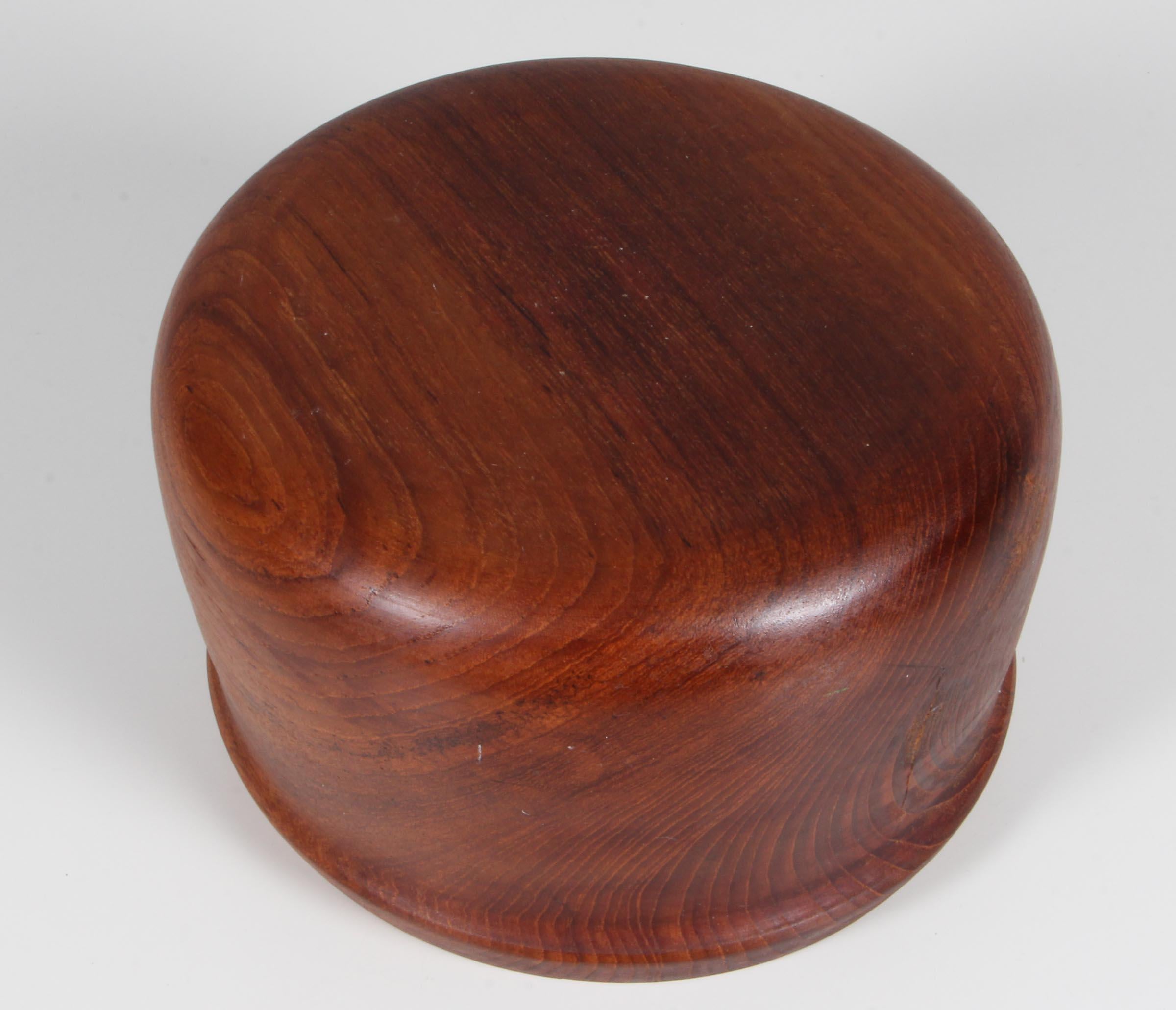 Mid-20th Century Solid Teak Bowl For Sale