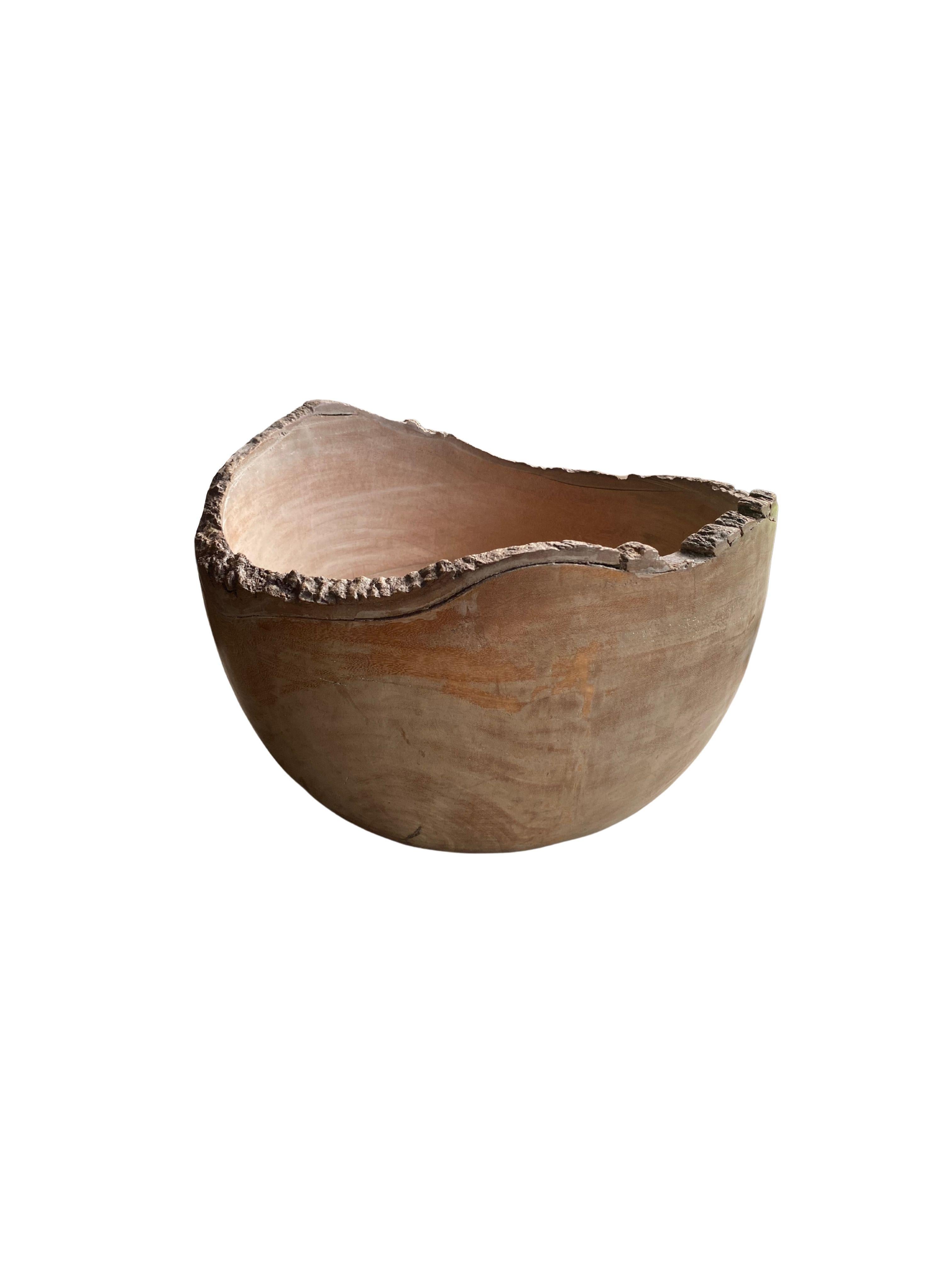 Cuenco de madera maciza de teca de Java, Indonesia Otro en venta