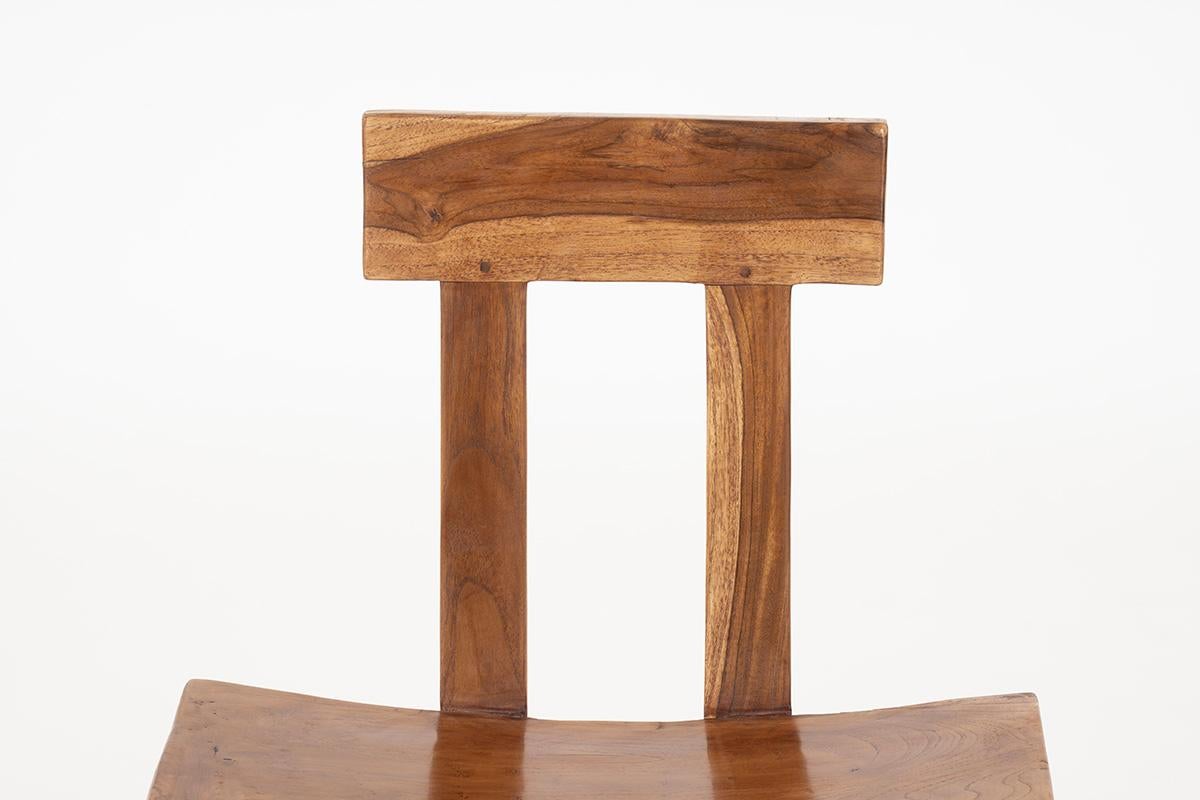 20th Century Solid Teak Chairs from Bali, 1970