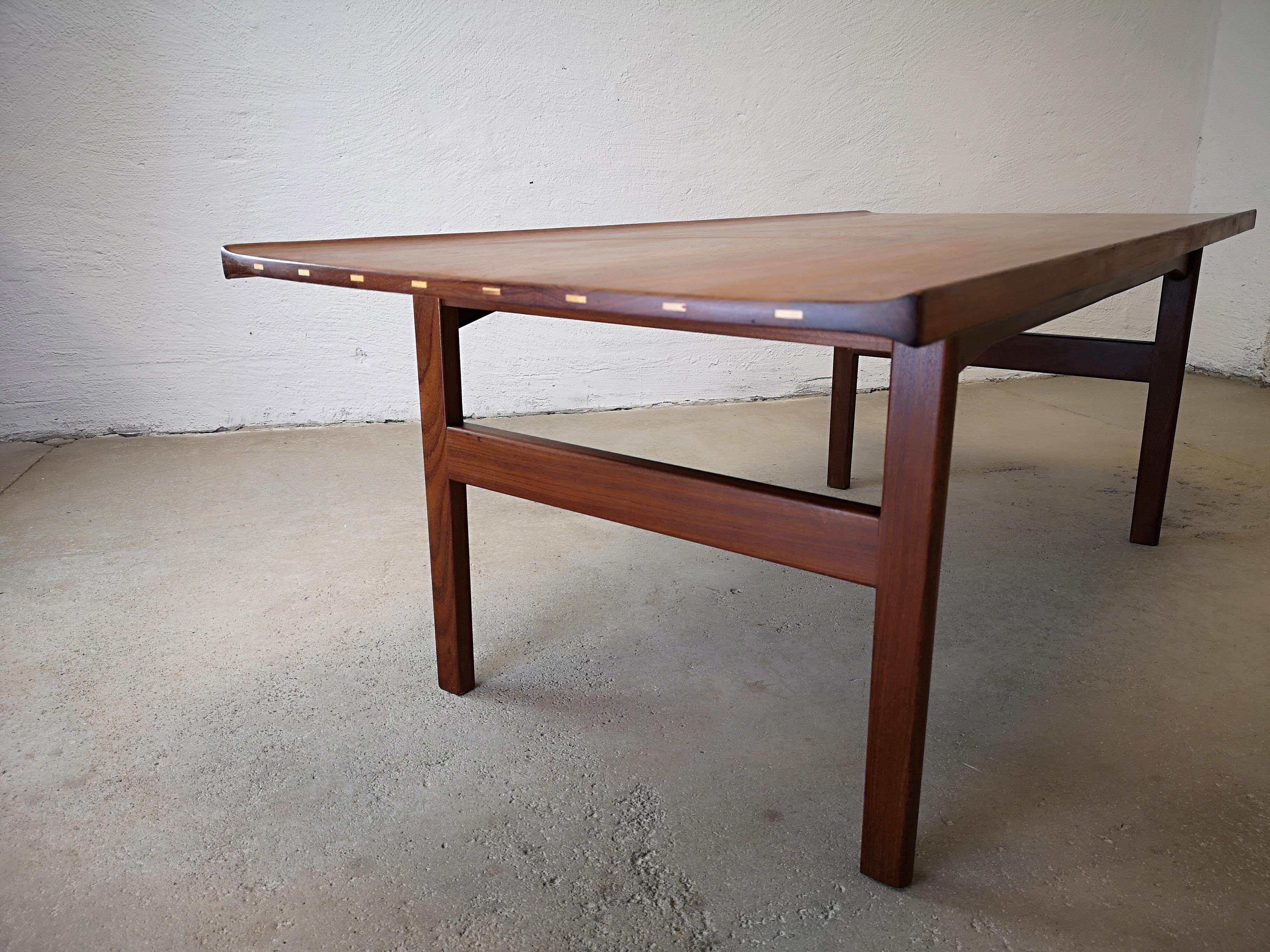 Mid-20th Century Solid Teak Coffee Table by Tove and Edvard Kindt Larsen