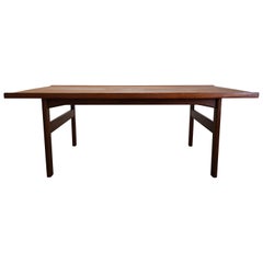 Solid Teak Coffee Table by Tove and Edvard Kindt Larsen sweden 1960s