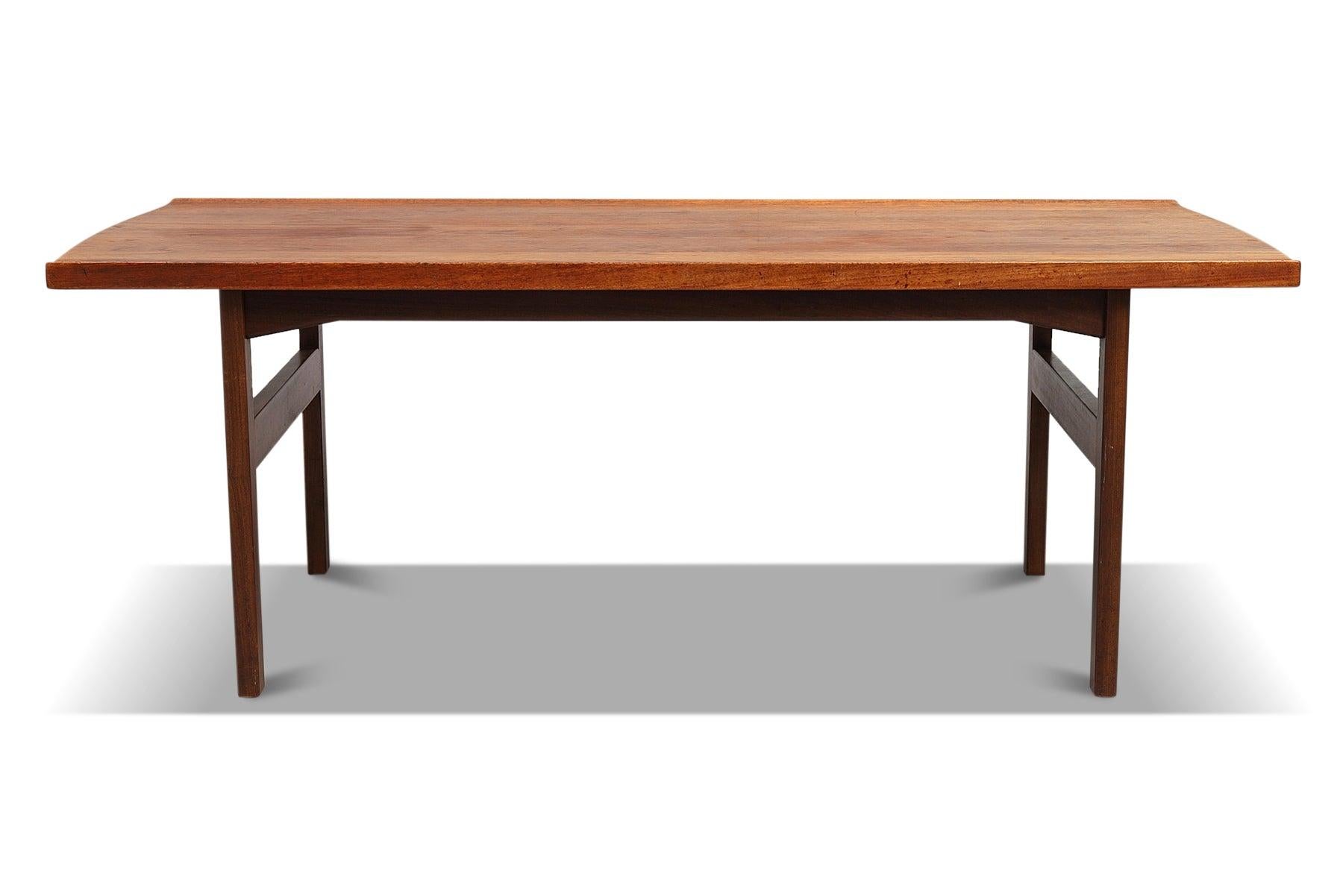 Solid Teak Coffee Table by Tove + Edvard Kindt-Larsen #2 In Excellent Condition For Sale In Berkeley, CA