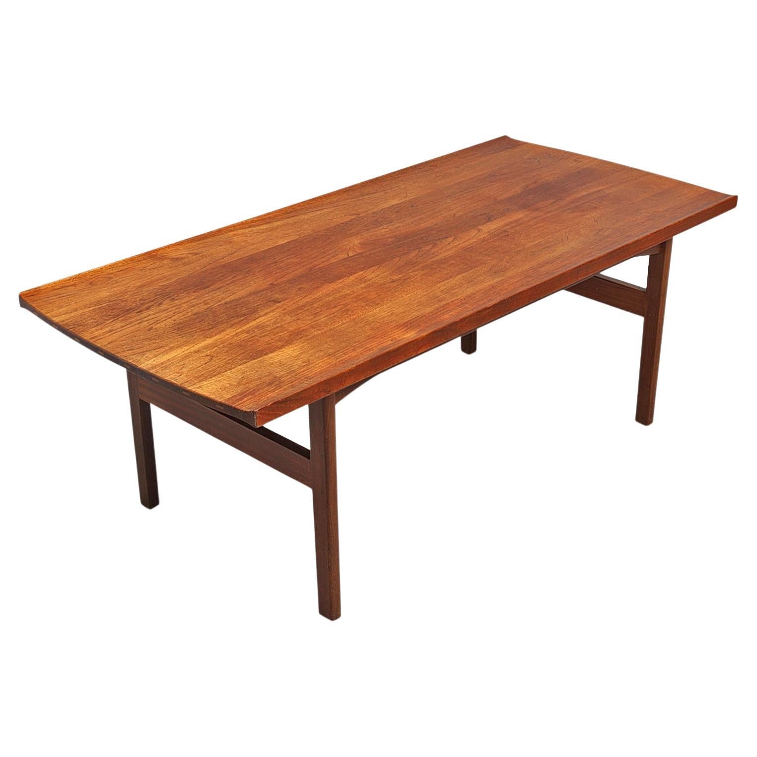 Solid Teak Coffee Table by Tove + Edvard Kindt-Larsen #2 For Sale