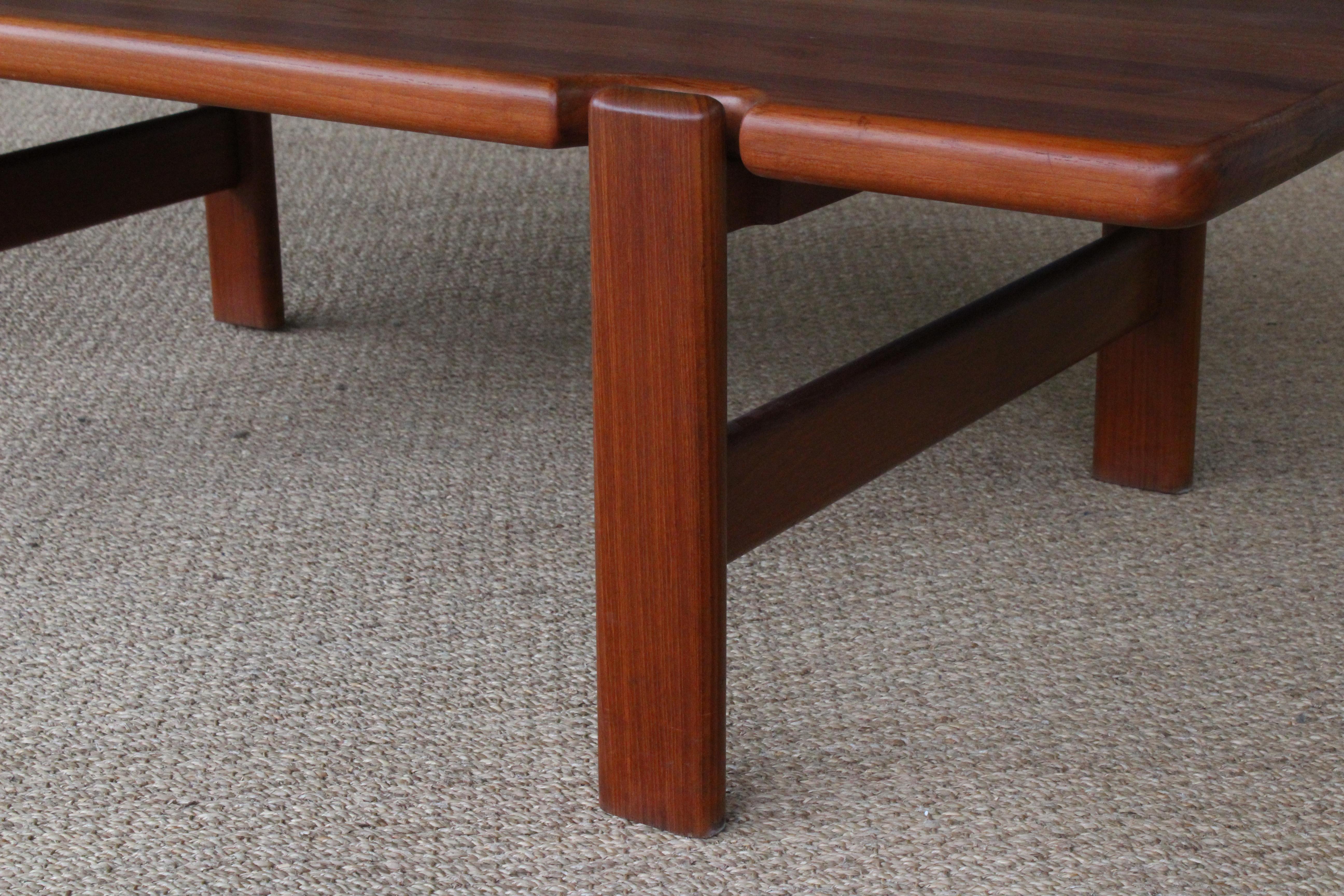 Solid Teak Coffee Table by Niels Bach, Denmark, 1960s 2
