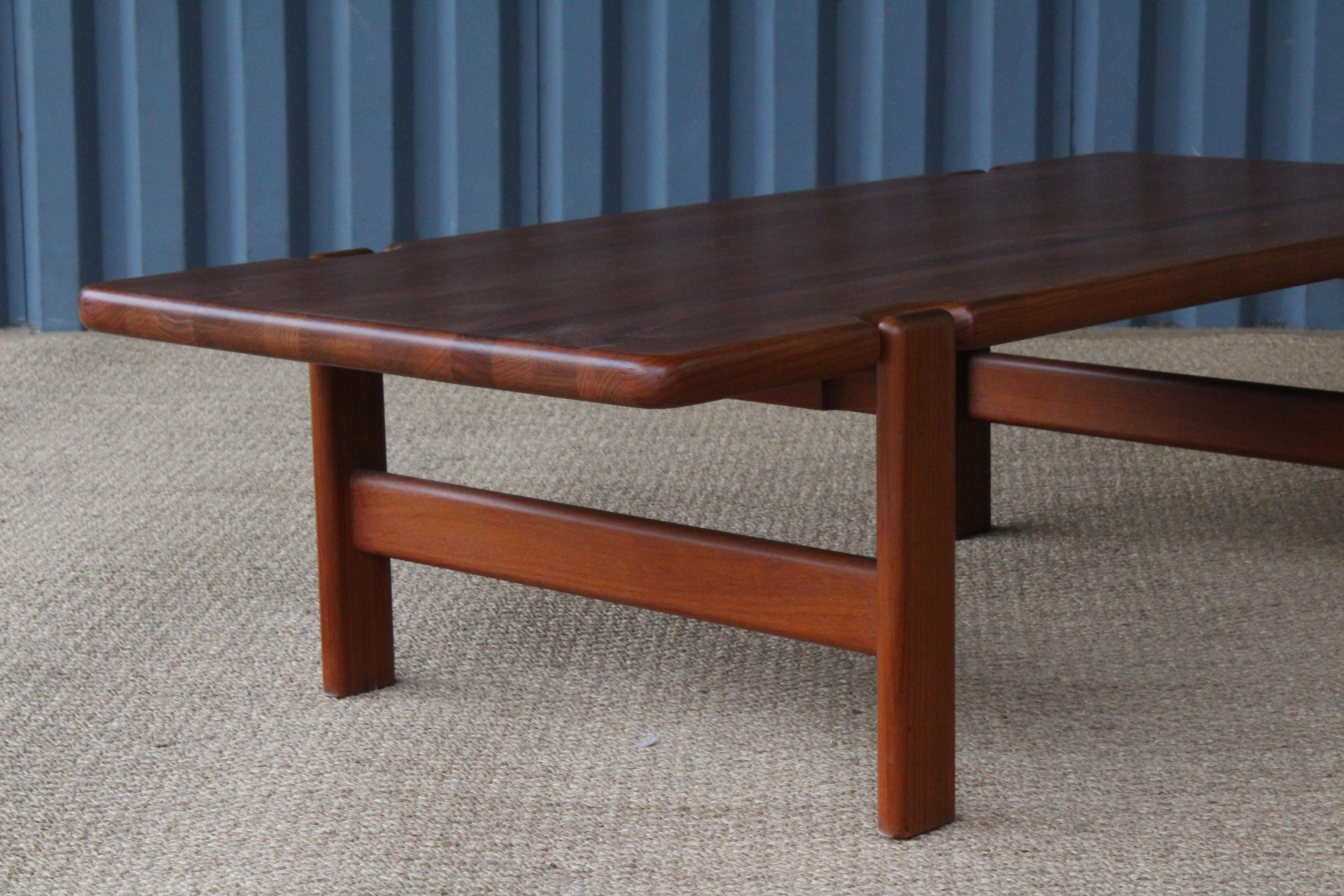 Danish Solid Teak Coffee Table by Niels Bach, Denmark, 1960s