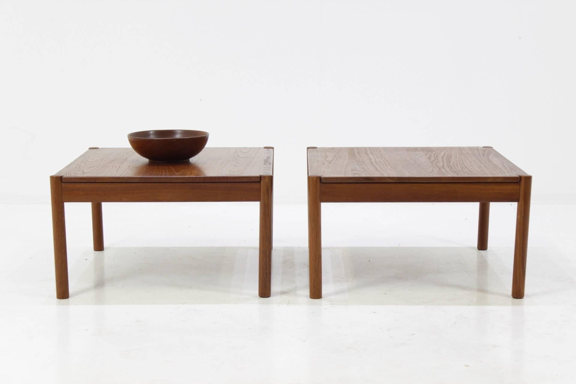 Mid-Century Modern Solid Teak Coffee Tables by Magnus Olesen For Durum, Set of Two