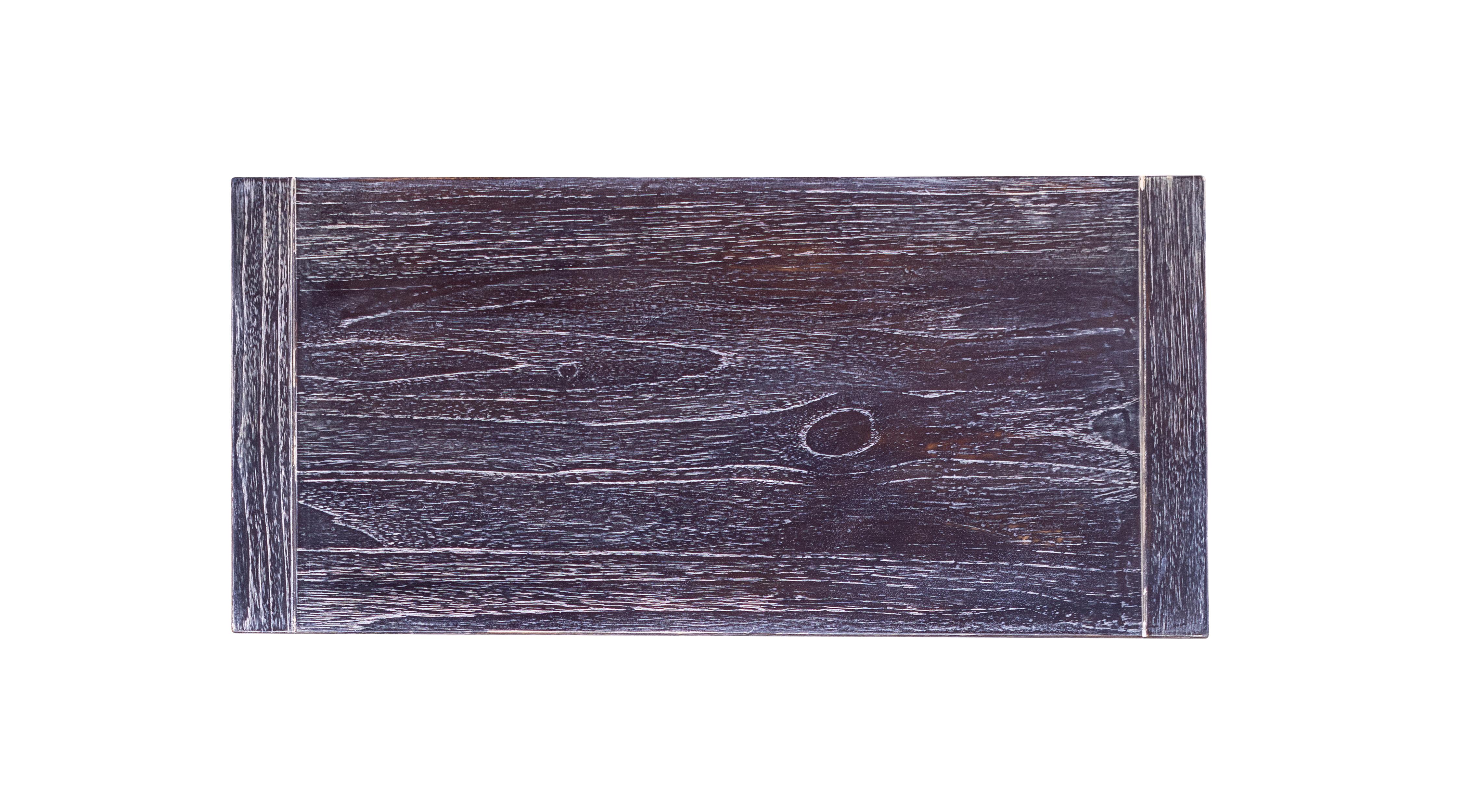 Table console en teck massif, finition automne sablée en vente 6