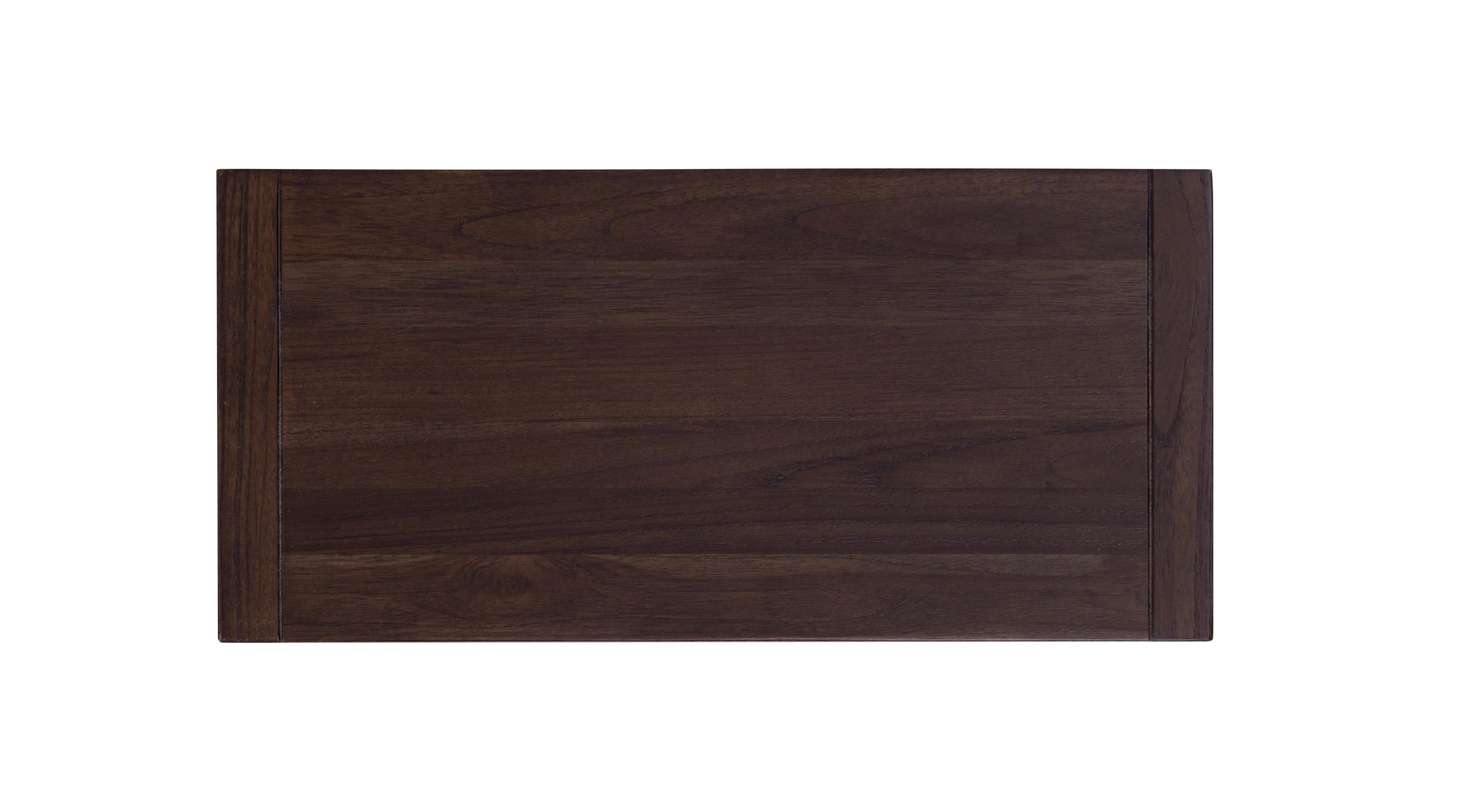 Solid Teak Console Table in Sandblasted Autumn Finish For Sale 7