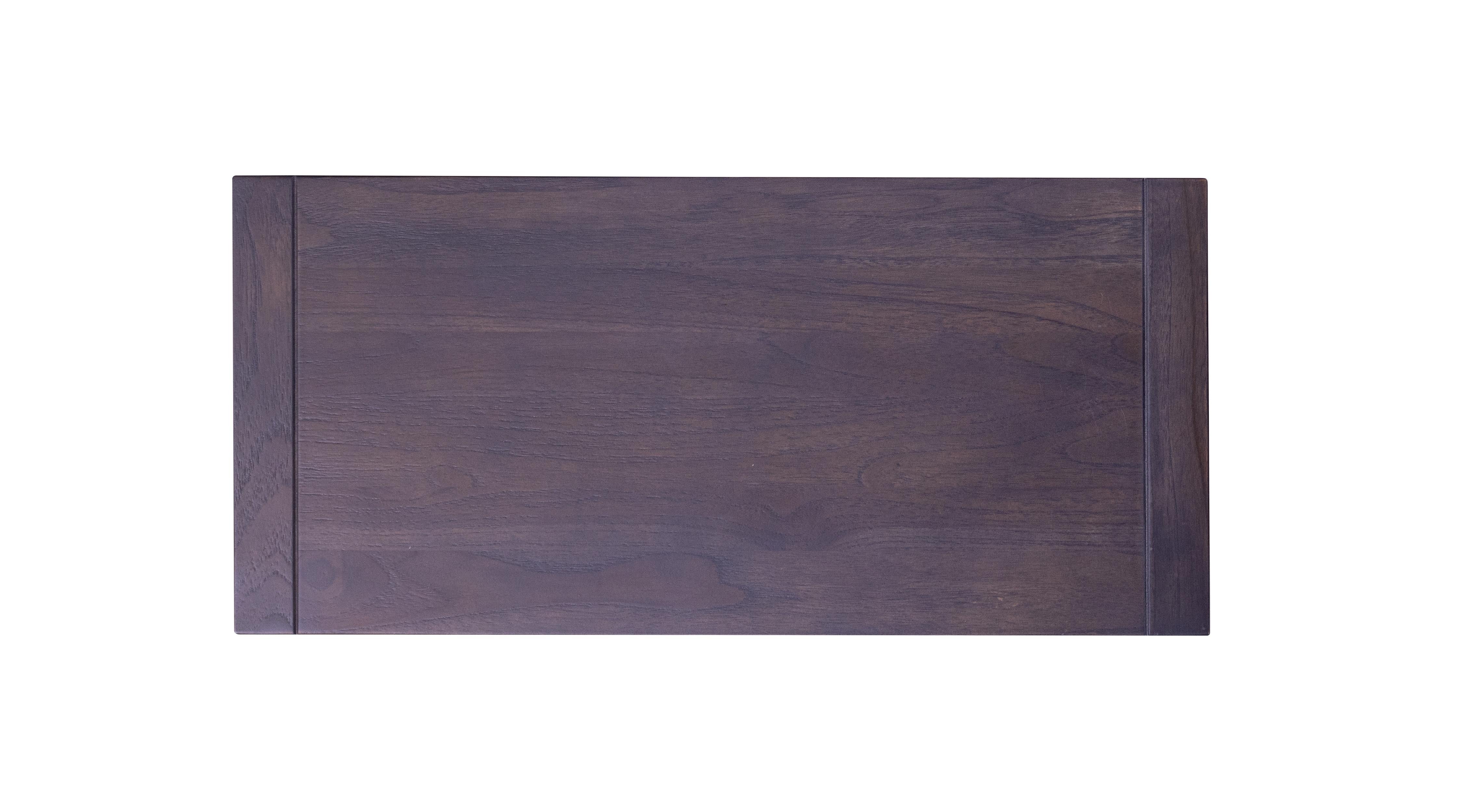Solid Teak Console Table in Sandblasted Autumn Finish For Sale 3