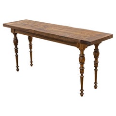 Solid Teak Console Table in Sandblasted Autumn Finish