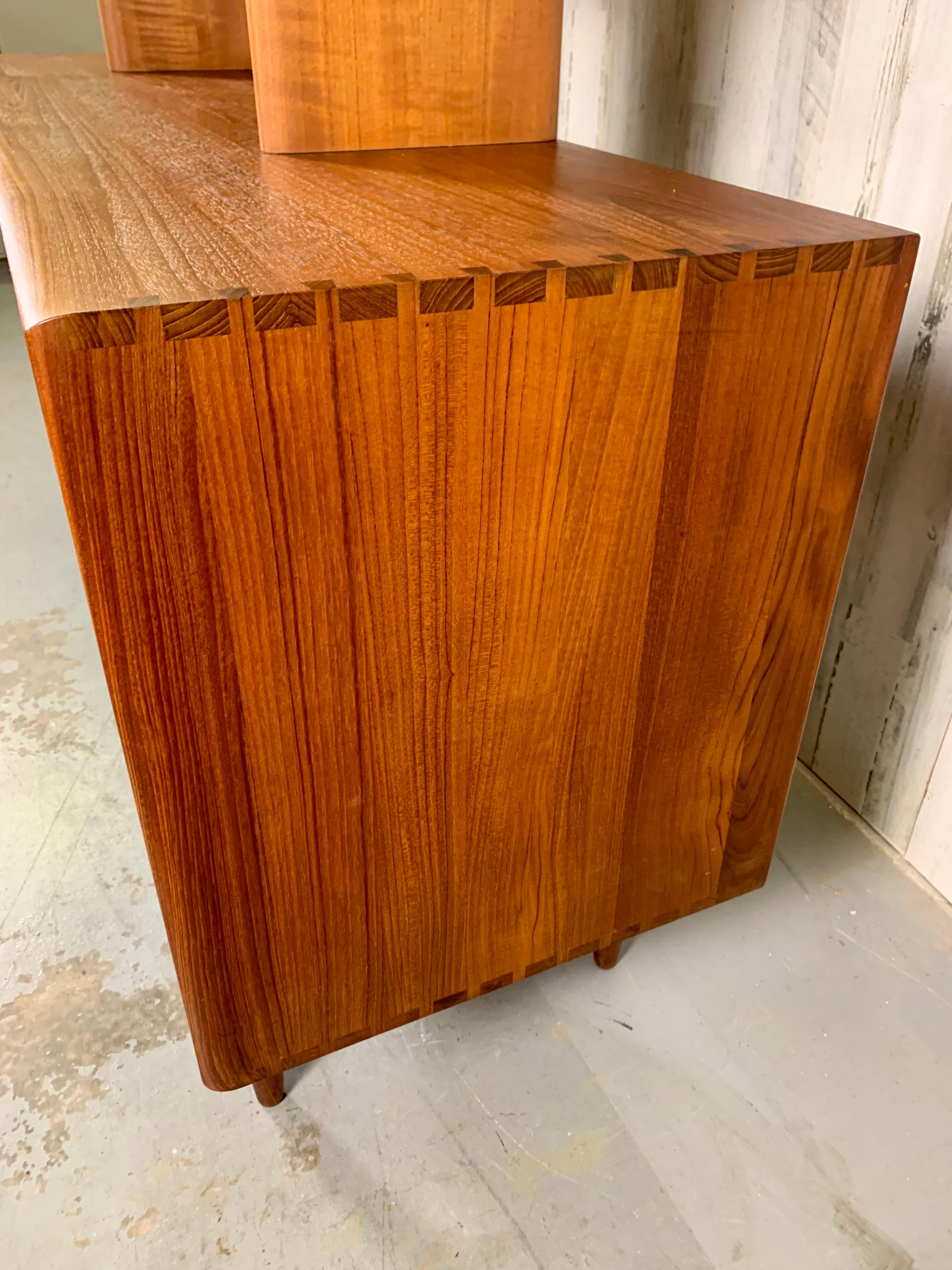 Solid Teak Credenza with Hutch by Johannes Aasbjerg 5