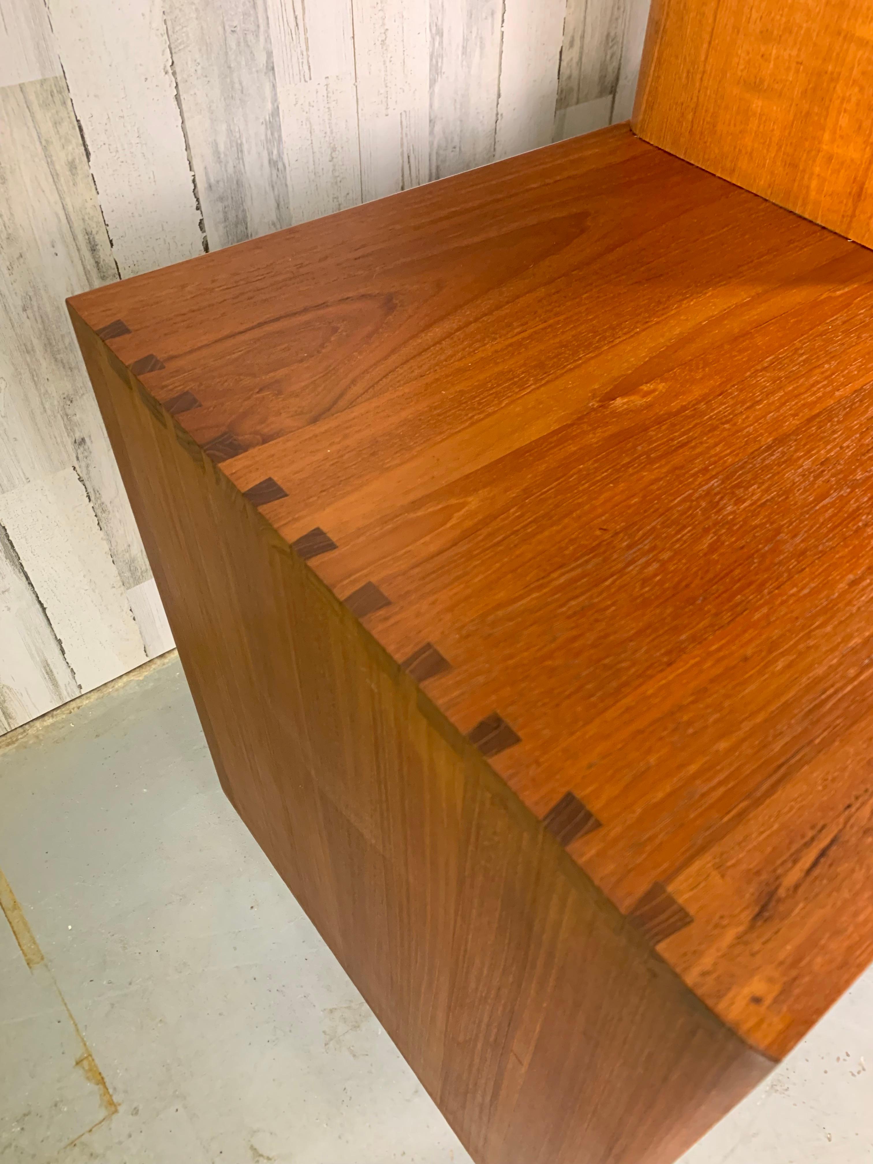 Solid Teak Credenza with Hutch by Johannes Aasbjerg 2