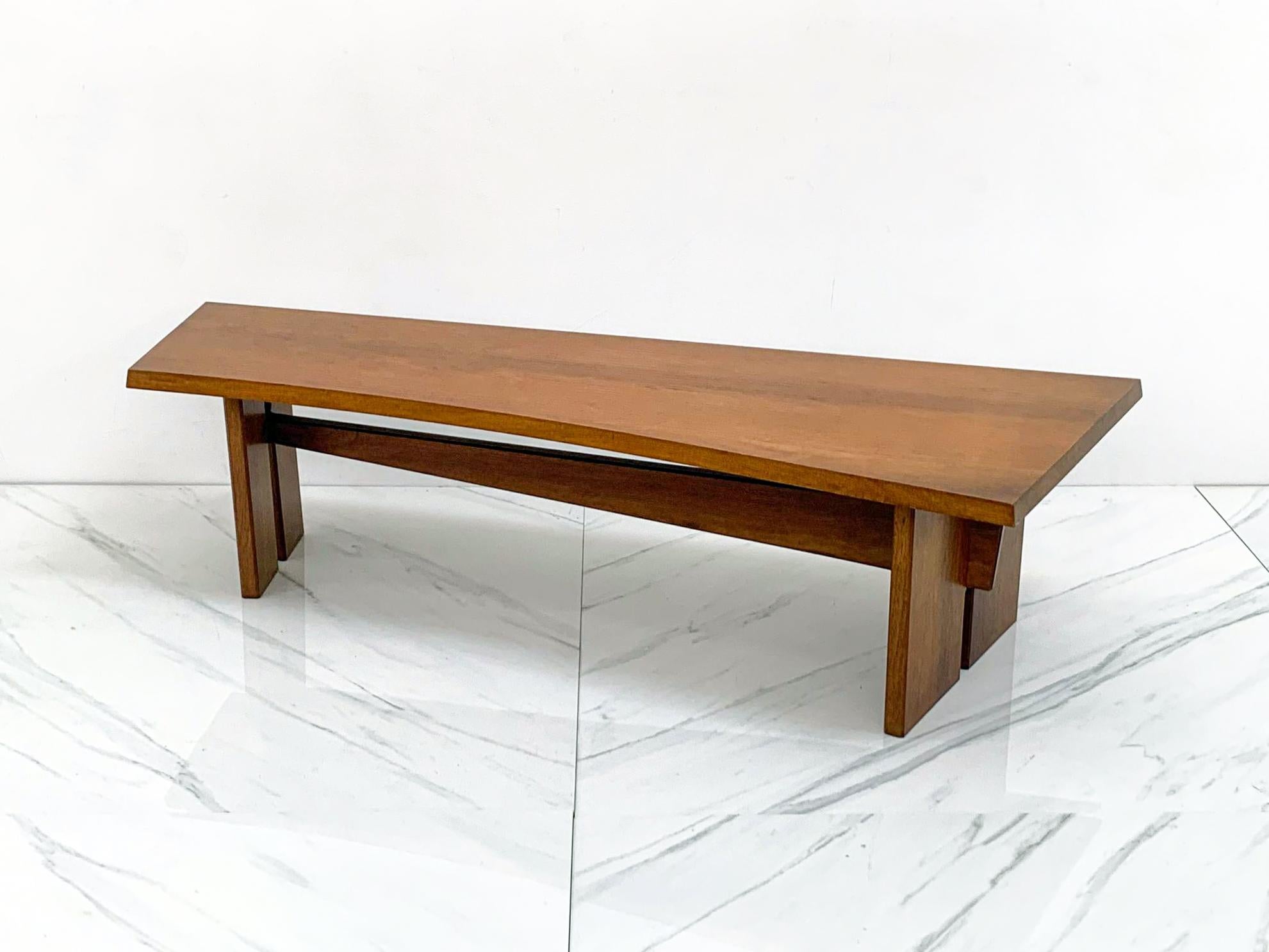 American Craftsman Solid Teak Custom Asymmetrical Studio Craft Coffee Table