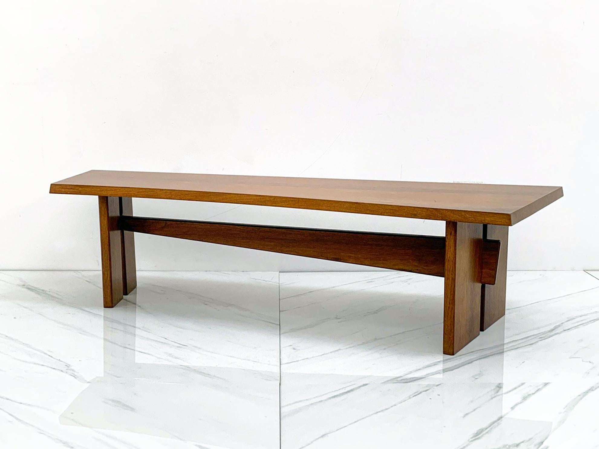 Late 20th Century Solid Teak Custom Asymmetrical Studio Craft Coffee Table