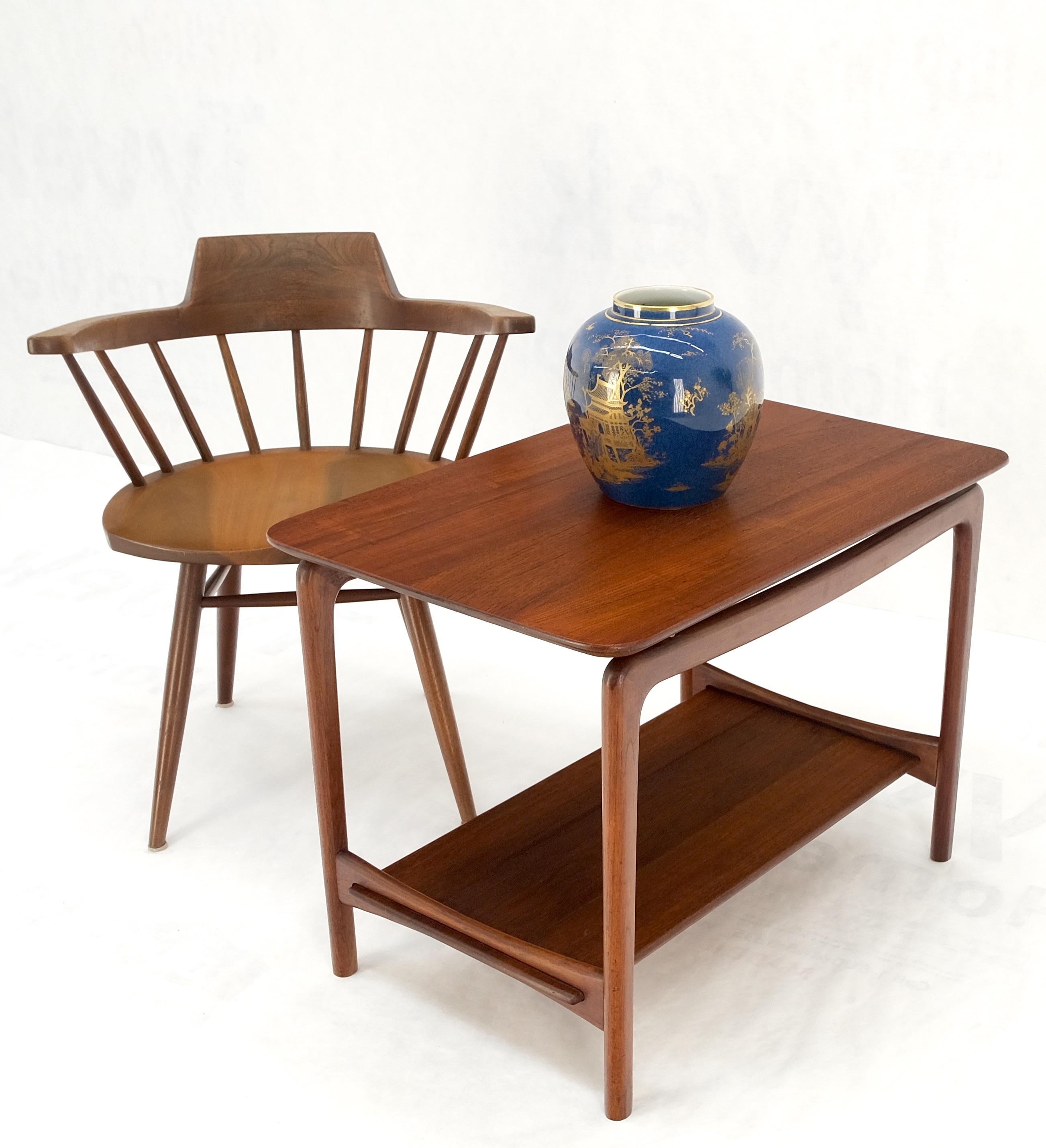 Mid-Century Modern Solid Teak Danish Mid Century Modern Side End Table by John Stuart MINT Stunning For Sale