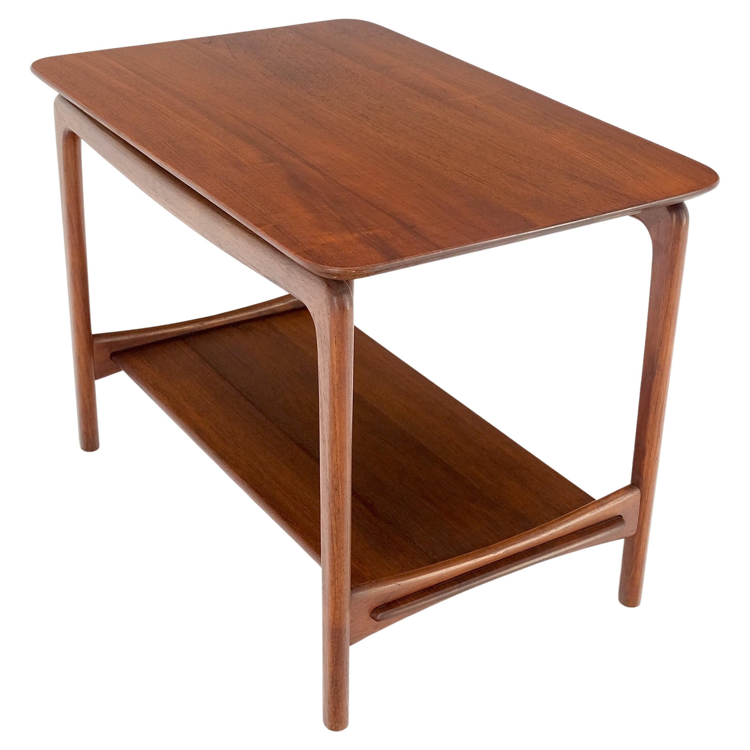 Solid Teak Danish Mid Century Modern Side End Table by John Stuart MINT Stunning For Sale