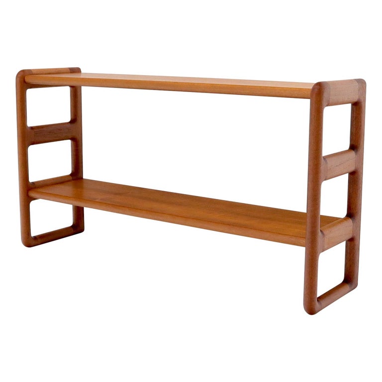 Solid Teak Danish MidCentury Modern Wall Hanging Shelf at 1stDibs