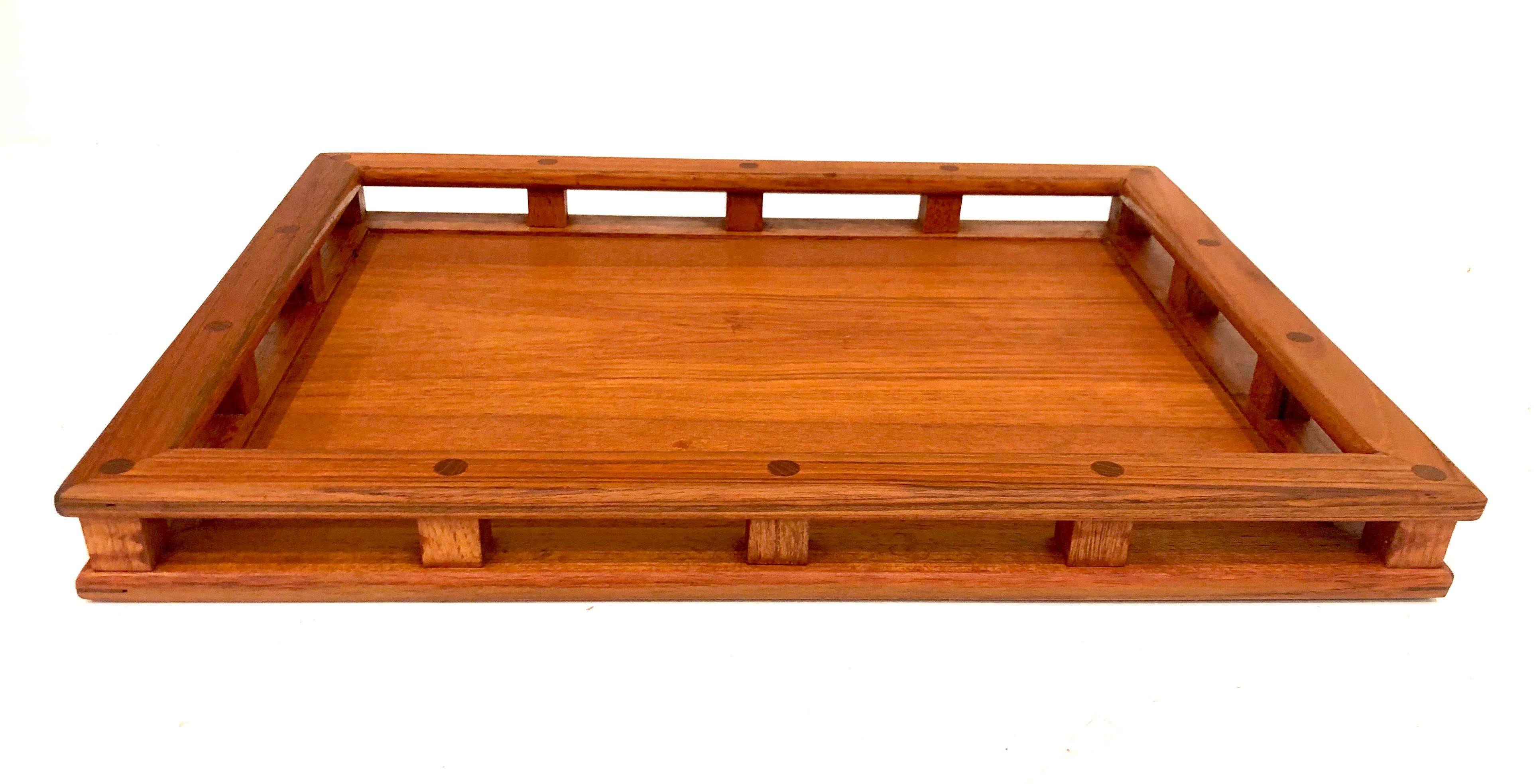 Beautiful tray designed by Quistgaard for Dansk freshly restored with railing edge.