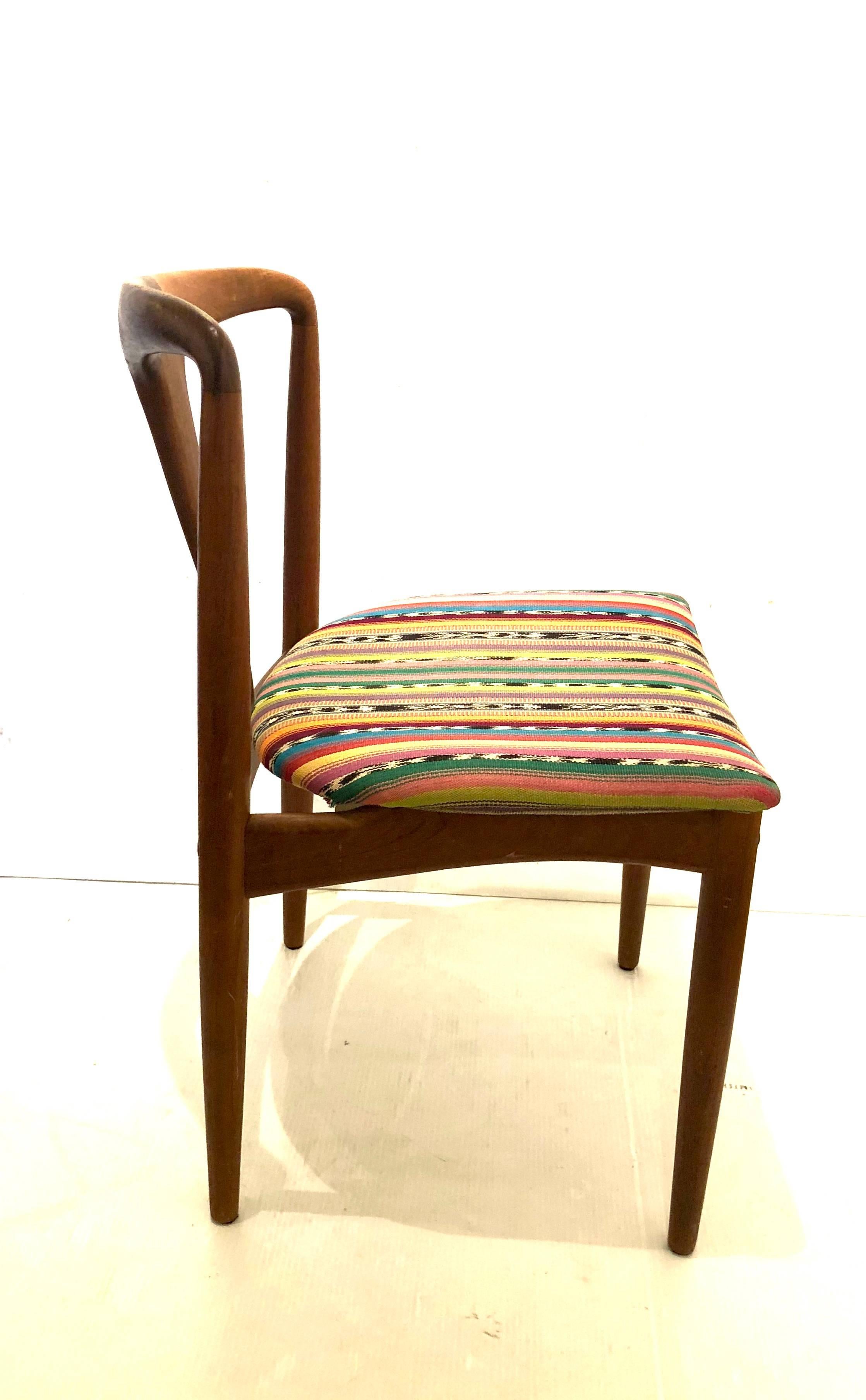 Solid Teak Danish Modern Desk Chair by Johannes Andersen for Uldum Mobelfabrik In Good Condition In San Diego, CA