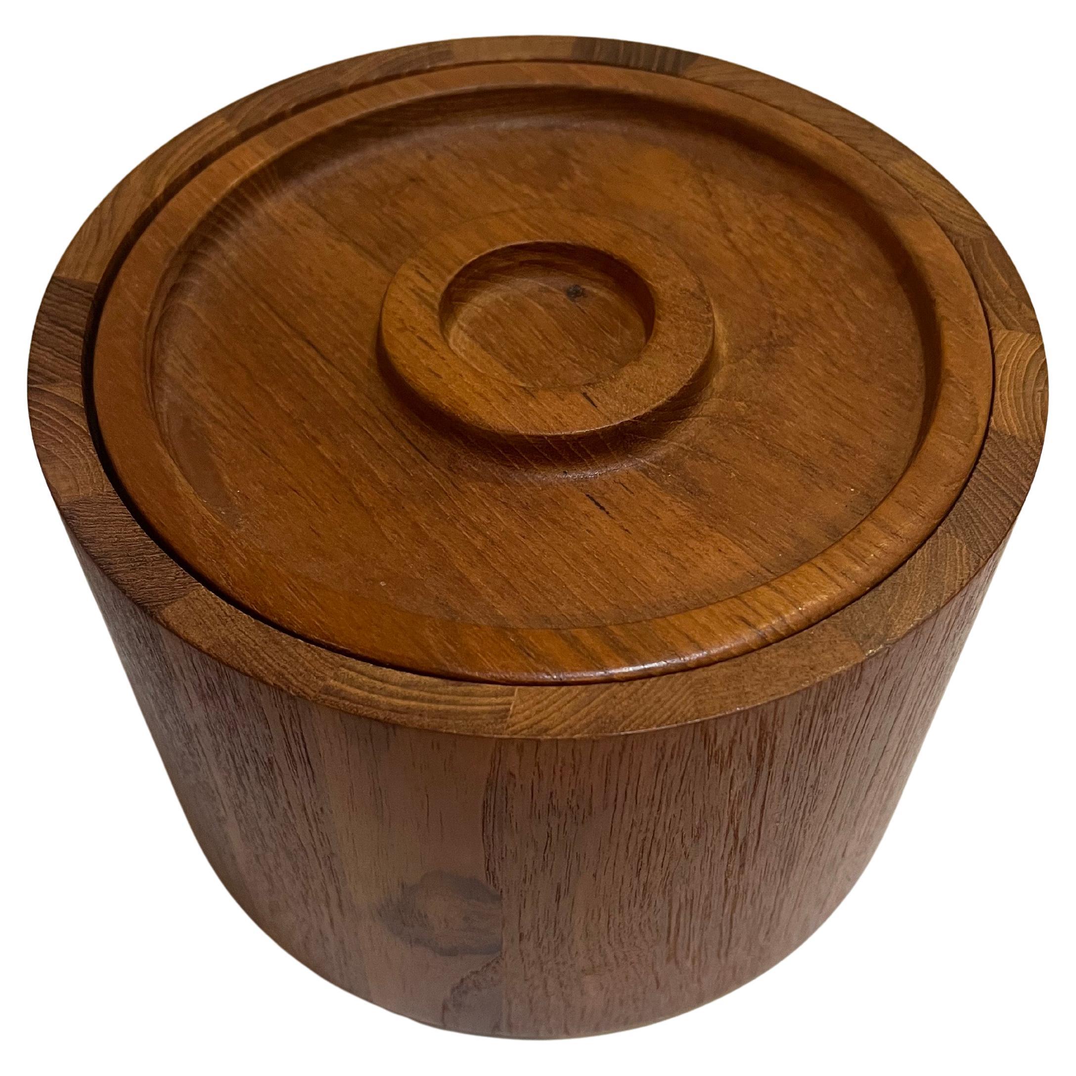 Solid Teak Danish Modern Ice Bucket Designed by Jens Quistgaard for