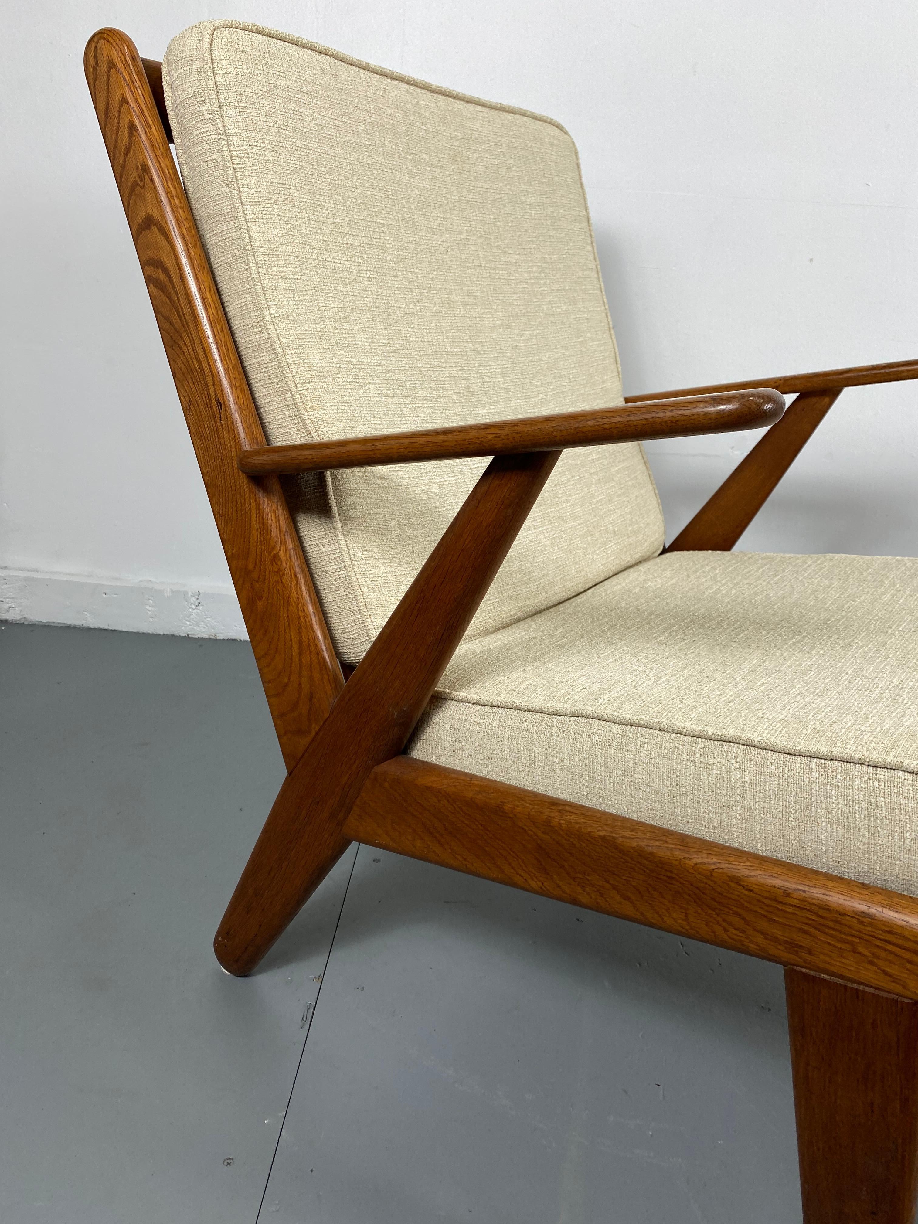 Solid Teak Danish Modernist Lounge Chairs designed by Poul Volther / Denmark In Good Condition In Buffalo, NY