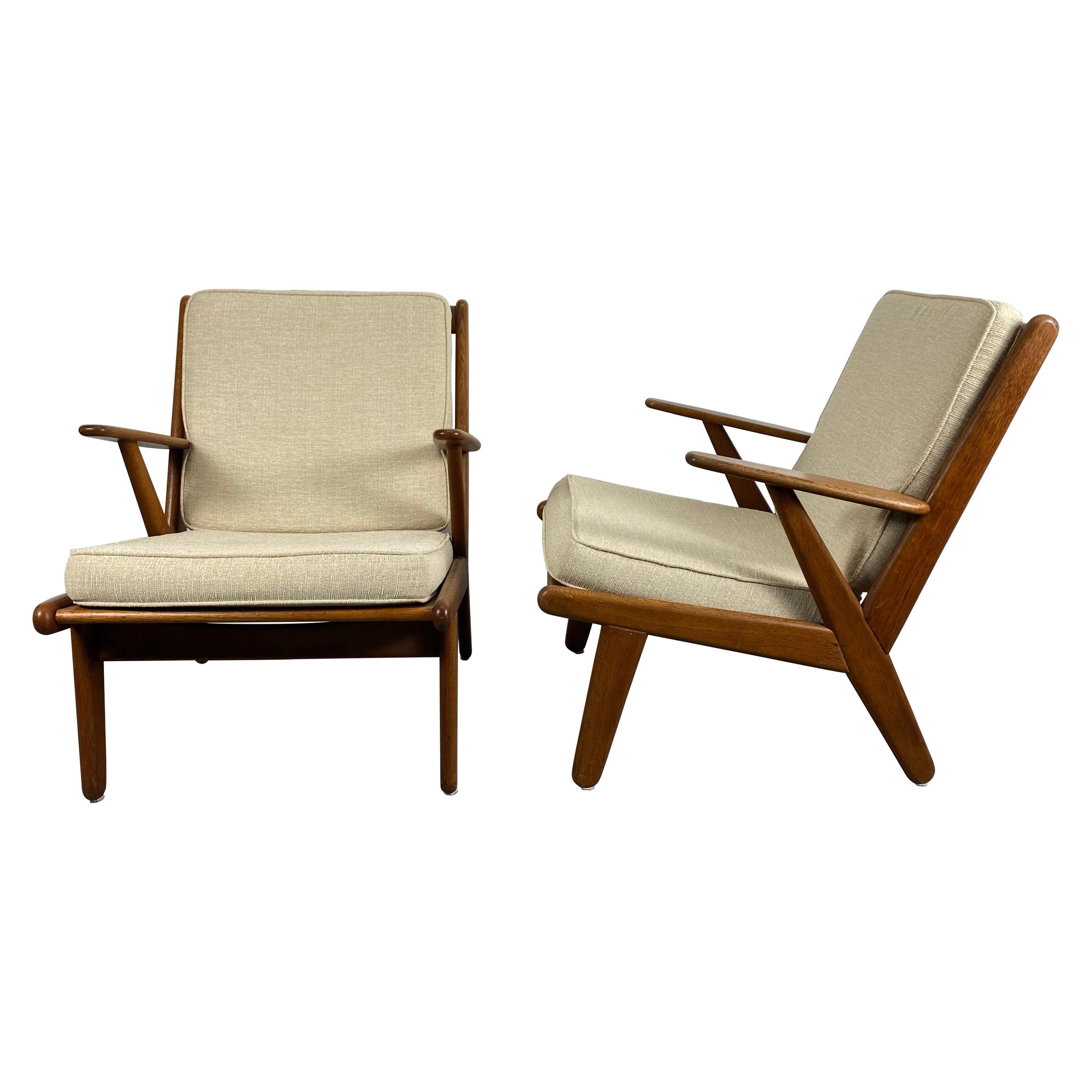 Solid Teak Danish Modernist Lounge Chairs designed by Poul Volther / Denmark