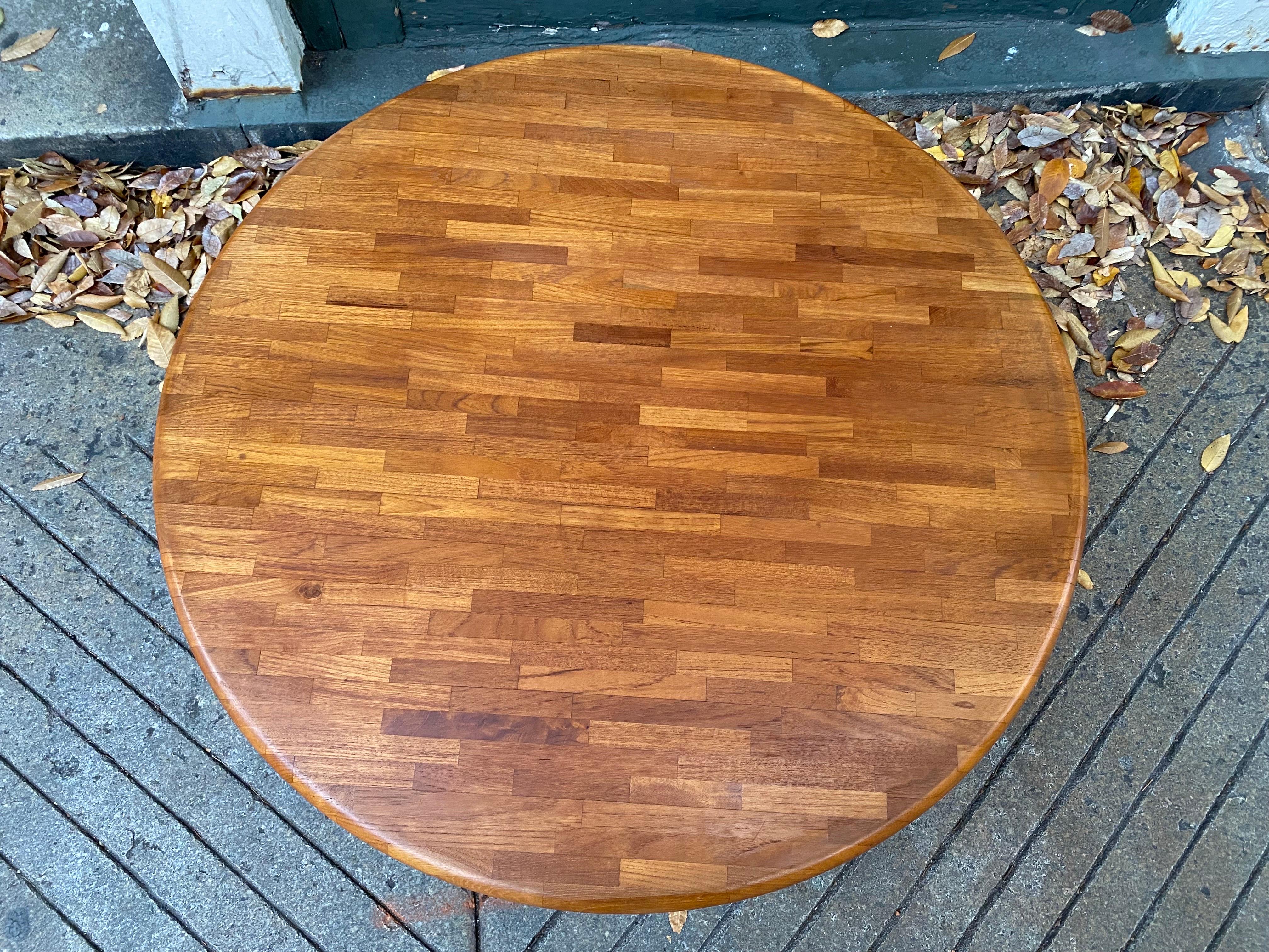 Solid Teak Danish Round Coffee Table 2