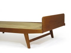 Solid Teak Daybed Sofa with Adjustable Headrest