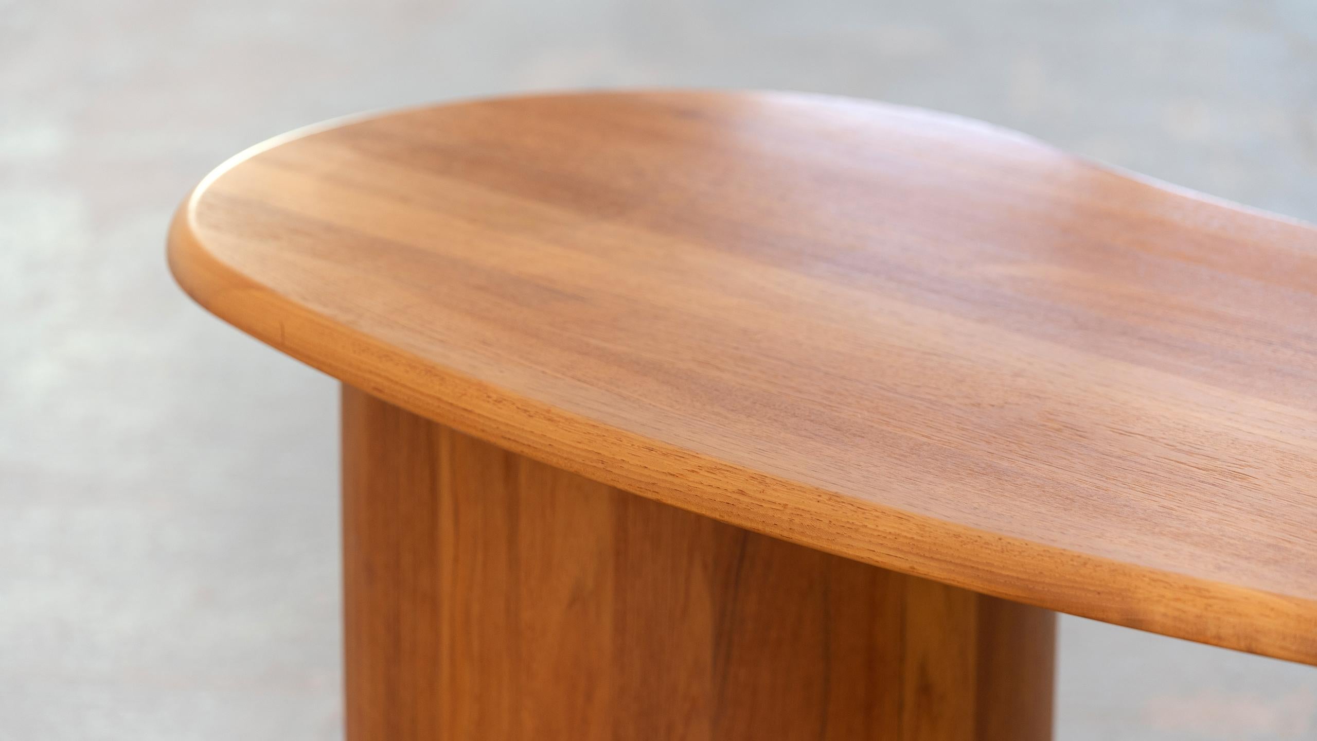 Solid Teak Desk, Kidney Shape, Danish Modern Table by Silkeborg, Denmark, 1970 11