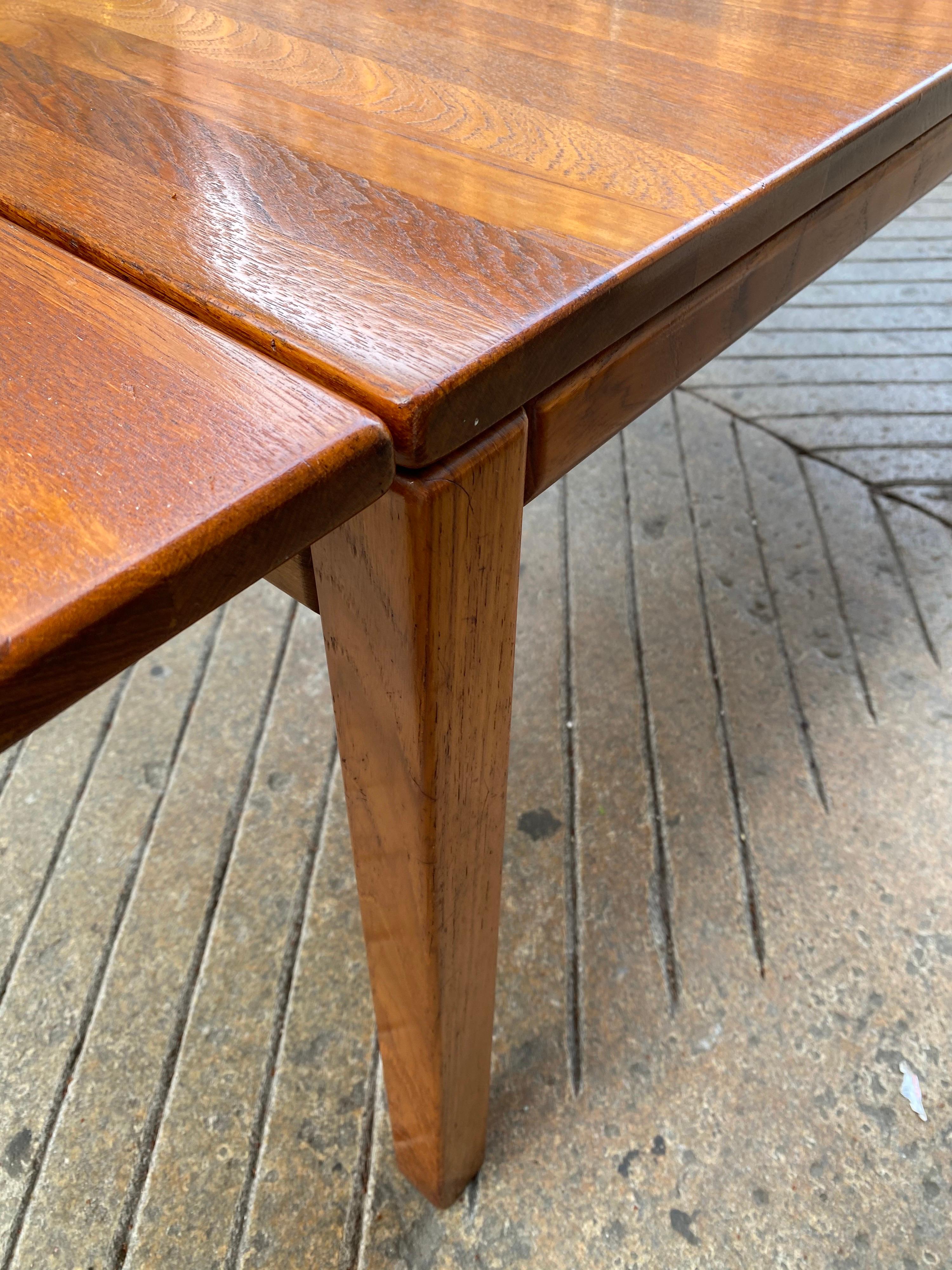 Late 20th Century Solid Teak Dining Table
