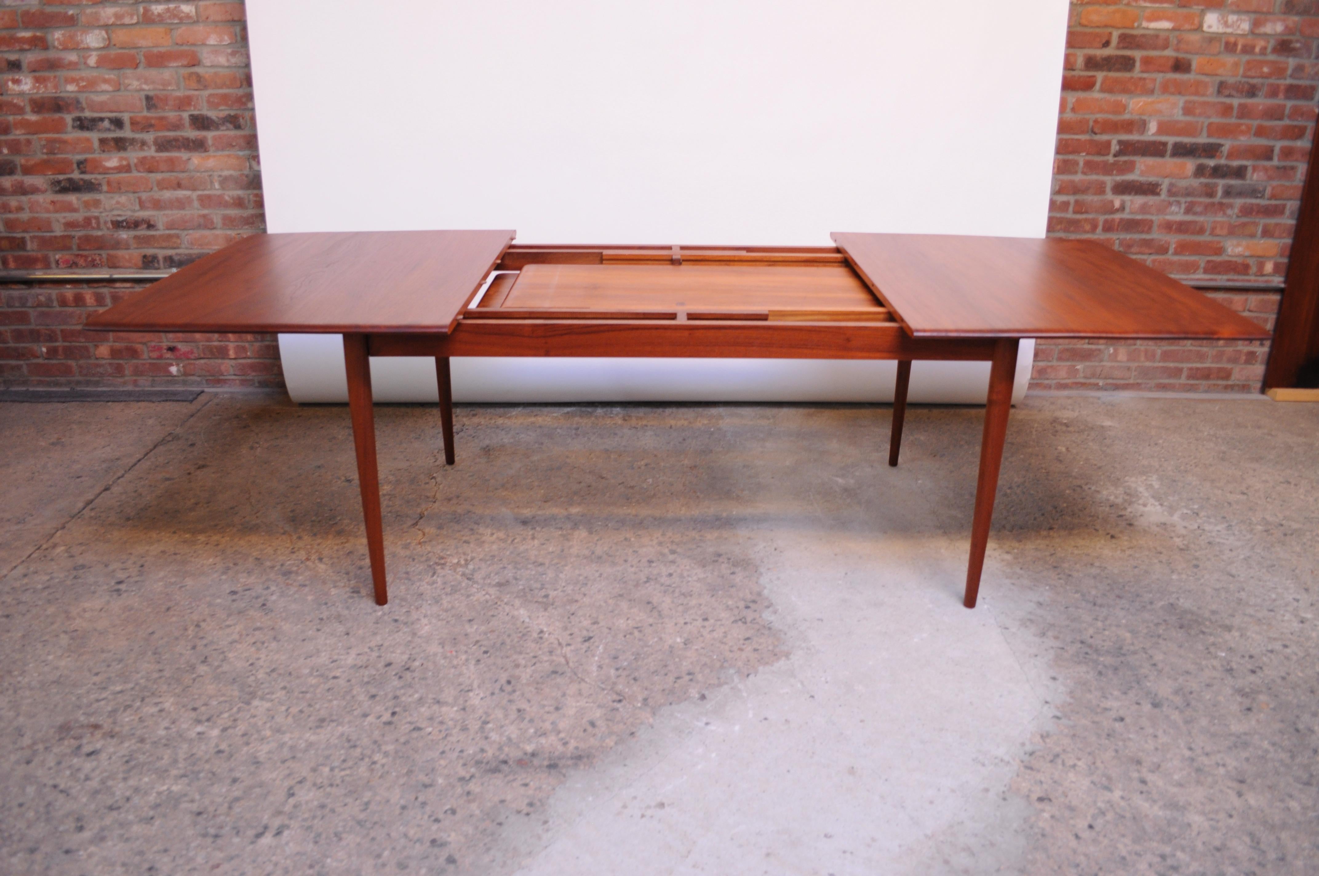 Solid Teak Extendable Dining Table by Johannes Aasbjerg 7