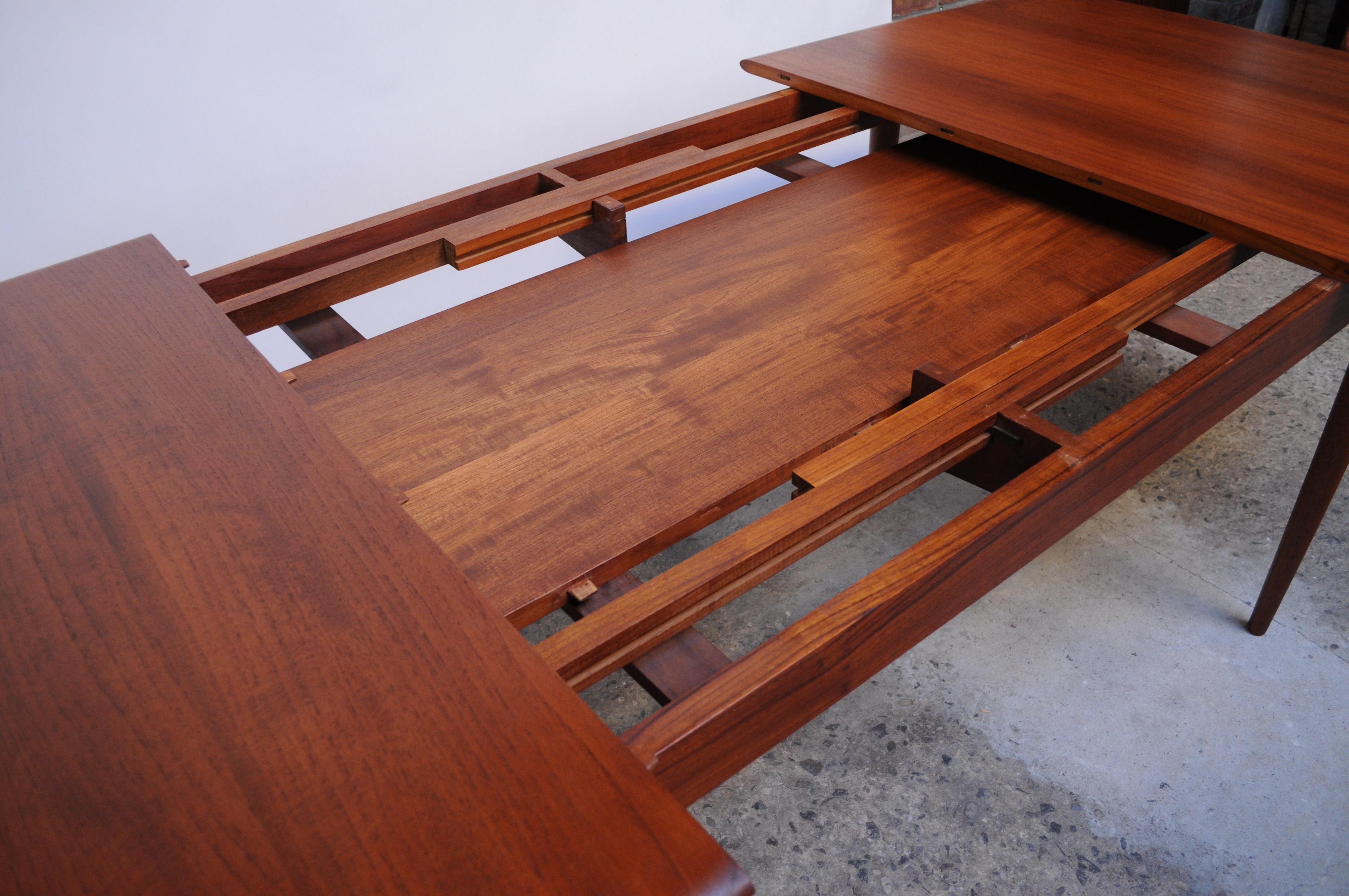 Solid Teak Extendable Dining Table by Johannes Aasbjerg 9