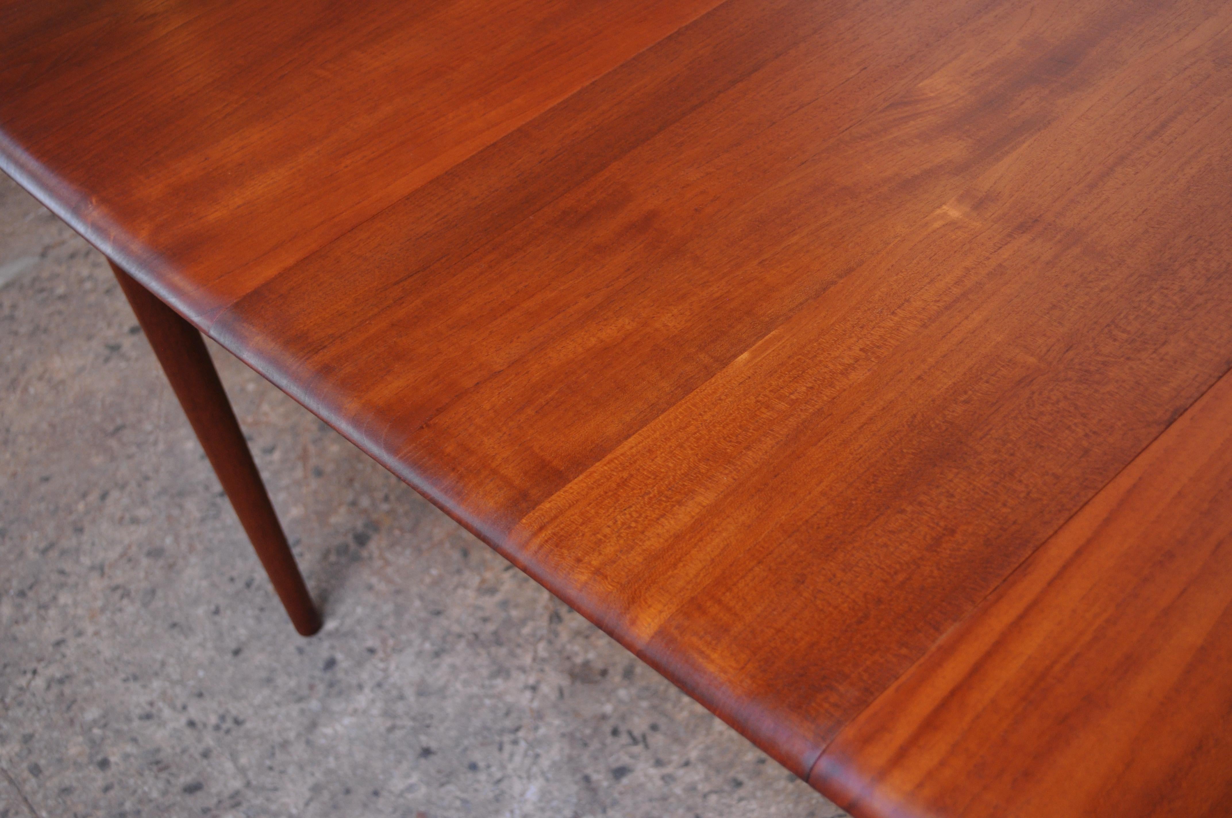 Solid Teak Extendable Dining Table by Johannes Aasbjerg 12