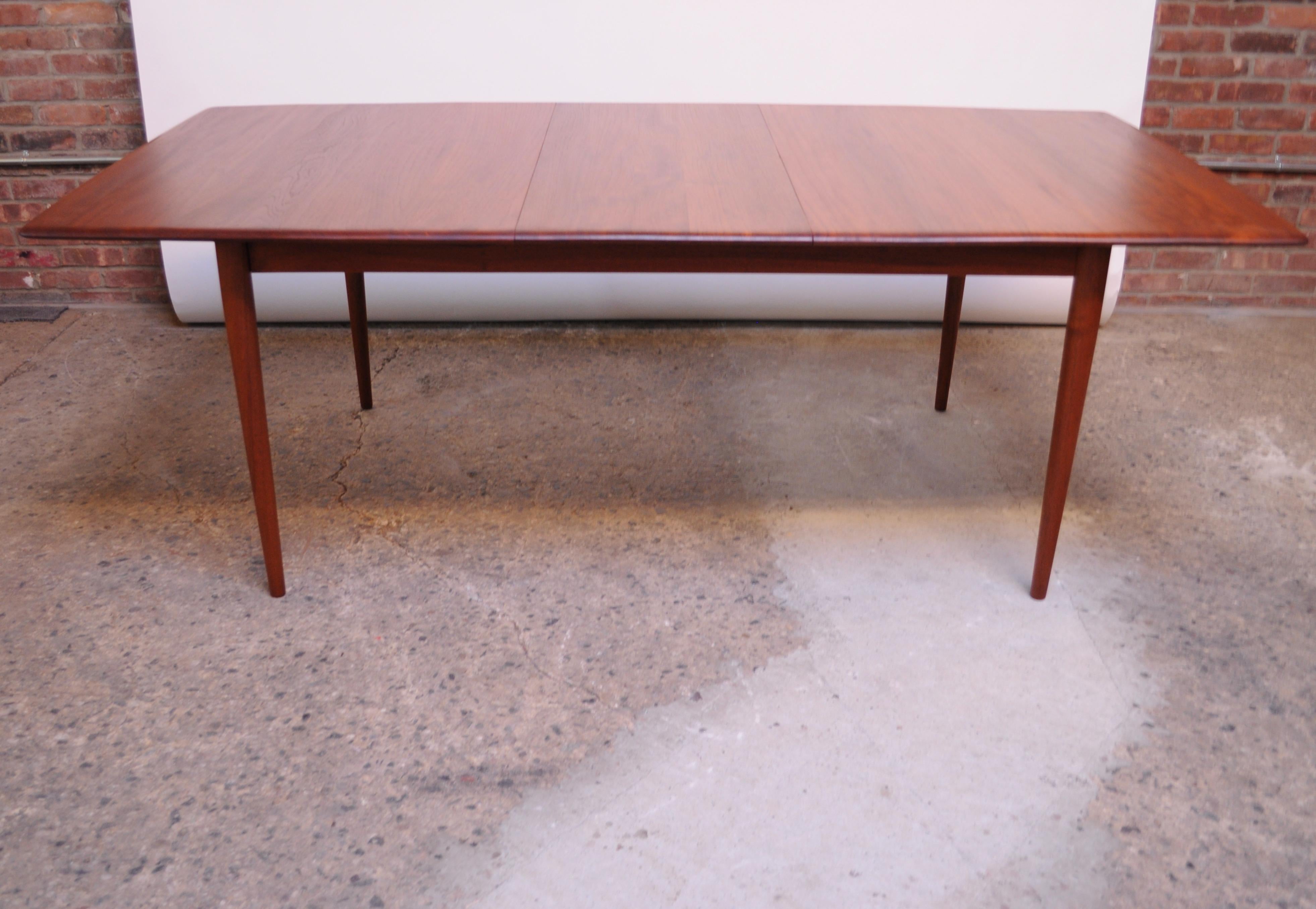 Solid Teak Extendable Dining Table by Johannes Aasbjerg 1