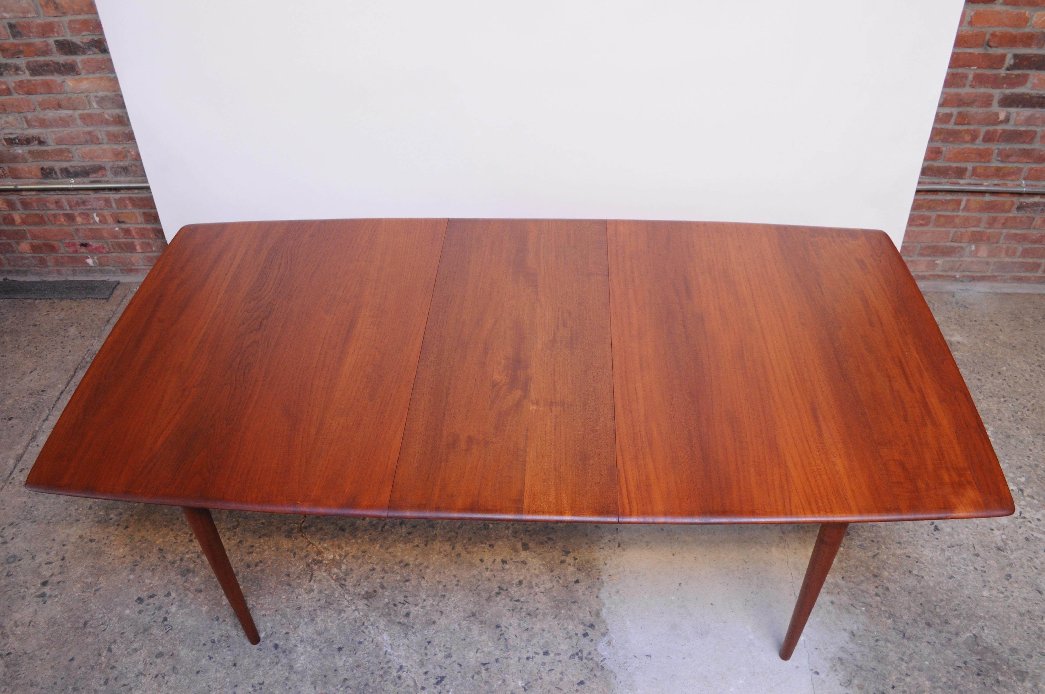 Solid Teak Extendable Dining Table by Johannes Aasbjerg 2