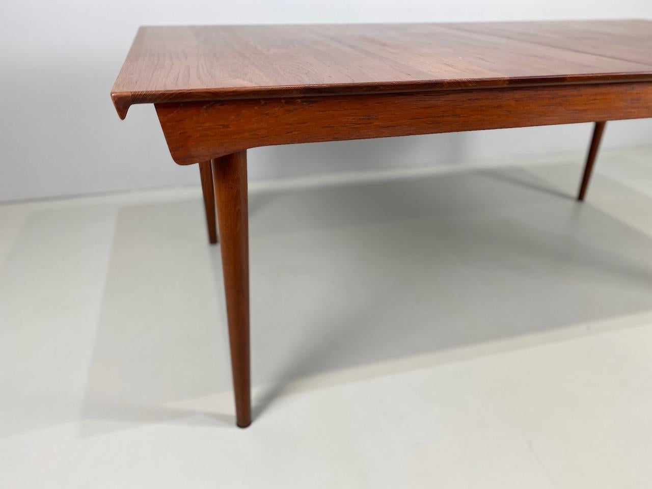 Danish Solid Teak Extension Table by Finn Juhl for France & Son For Sale