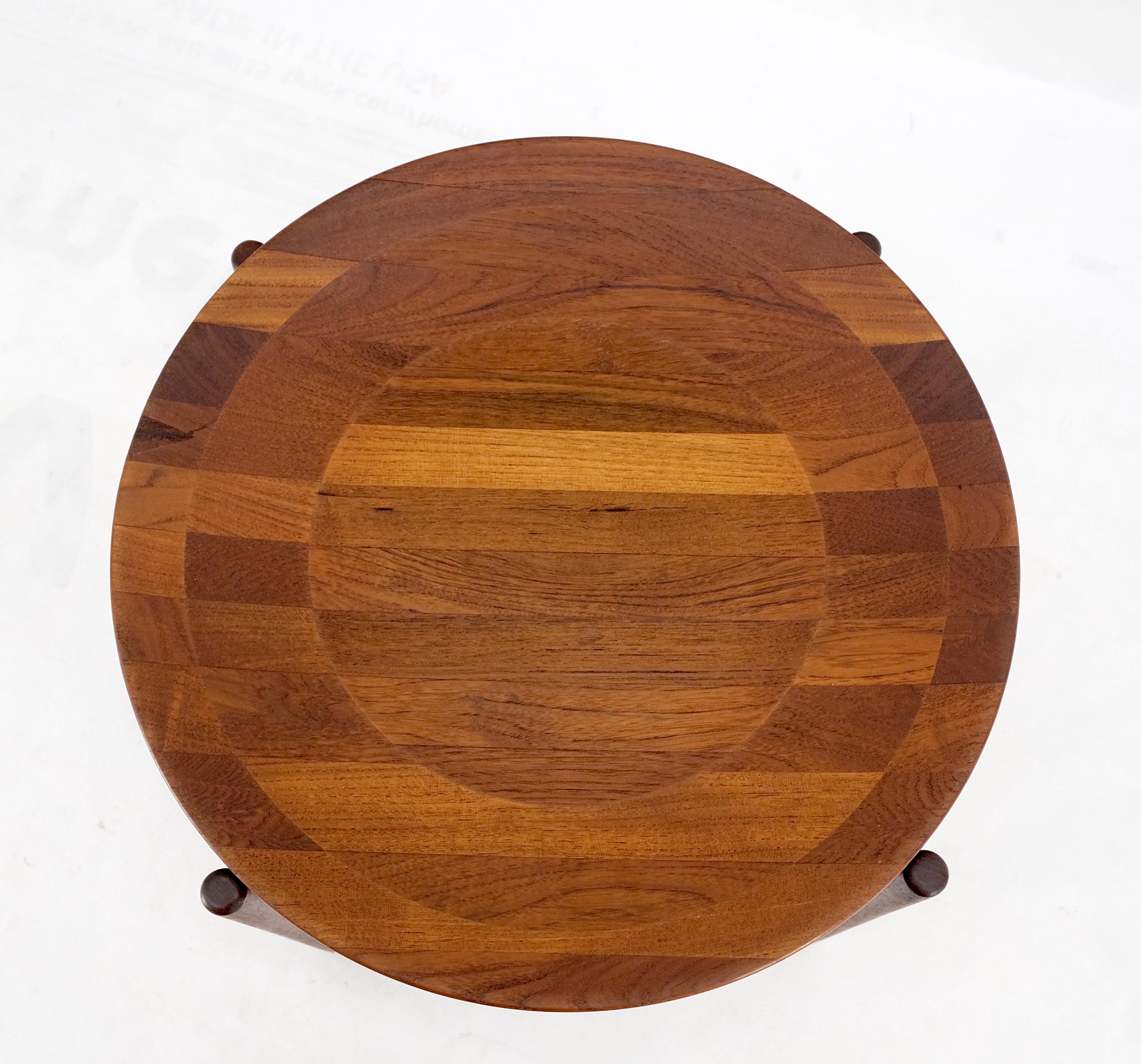 Solid Teak Flip Top Tapered Legs Base Danish Mid-Century Modern Side End Table 6
