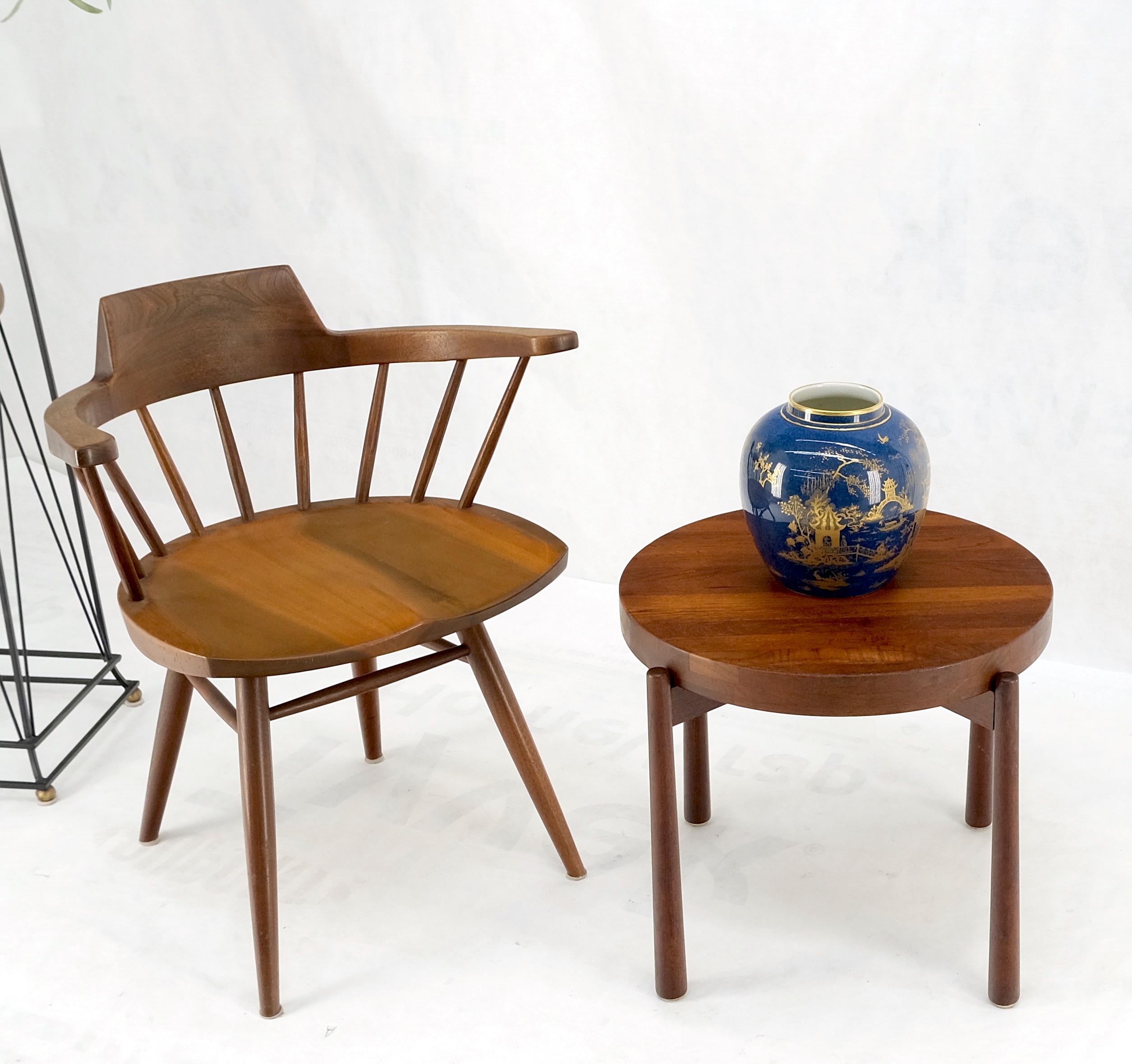 Solid Teak Flip Top Tapered Legs Base Danish Mid-Century Modern Side End Table 7