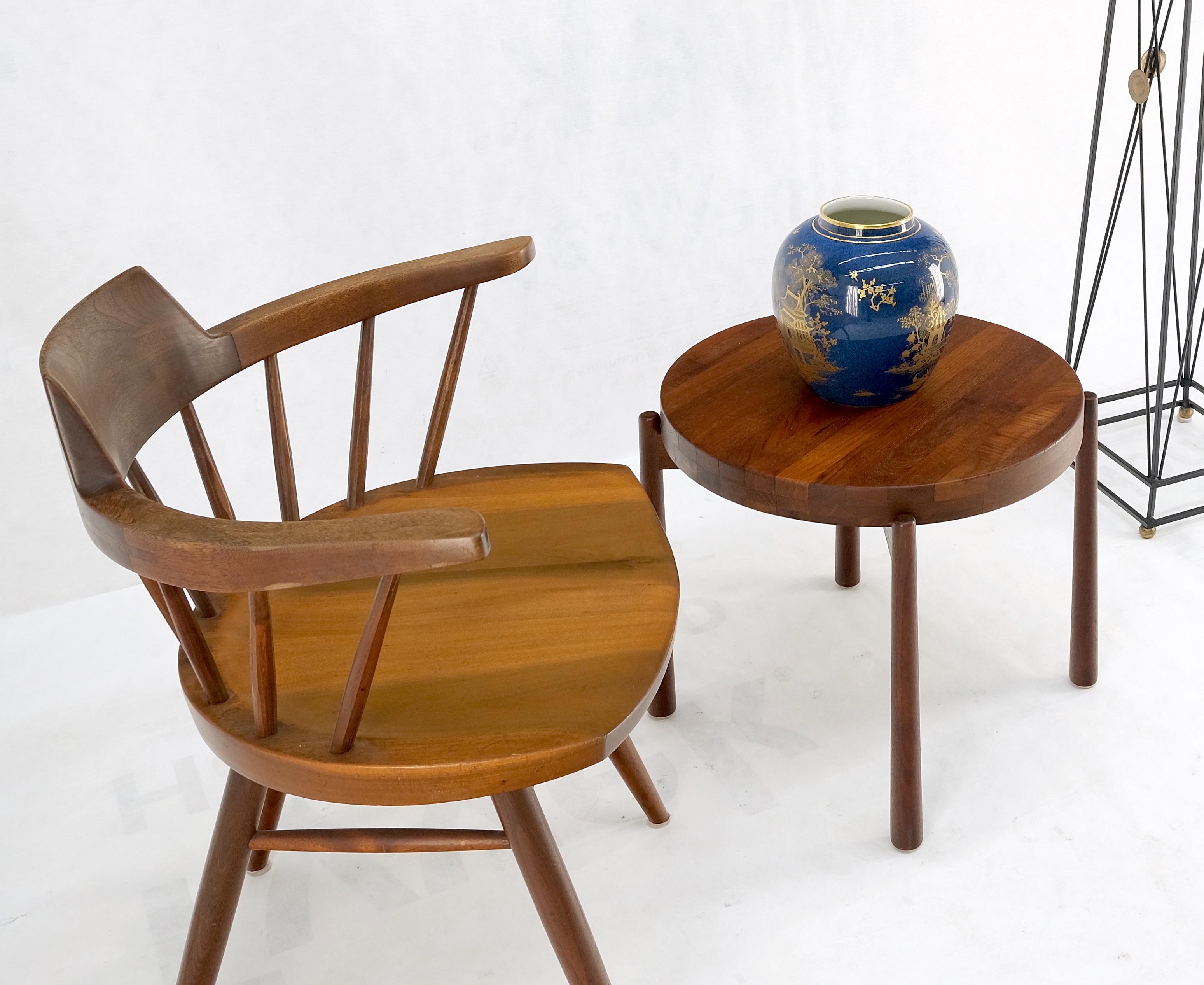 Solid Teak Flip Top Tapered Legs Base Danish Mid-Century Modern Side End Table 10