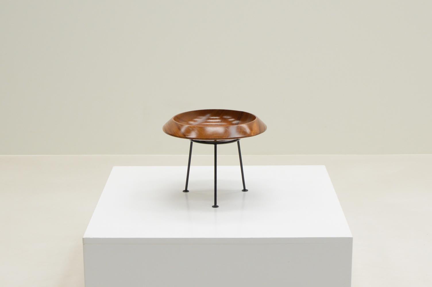 Scandinave moderne Coupe à fruits en teck massif sur pied, années 1960 Danemark. en vente