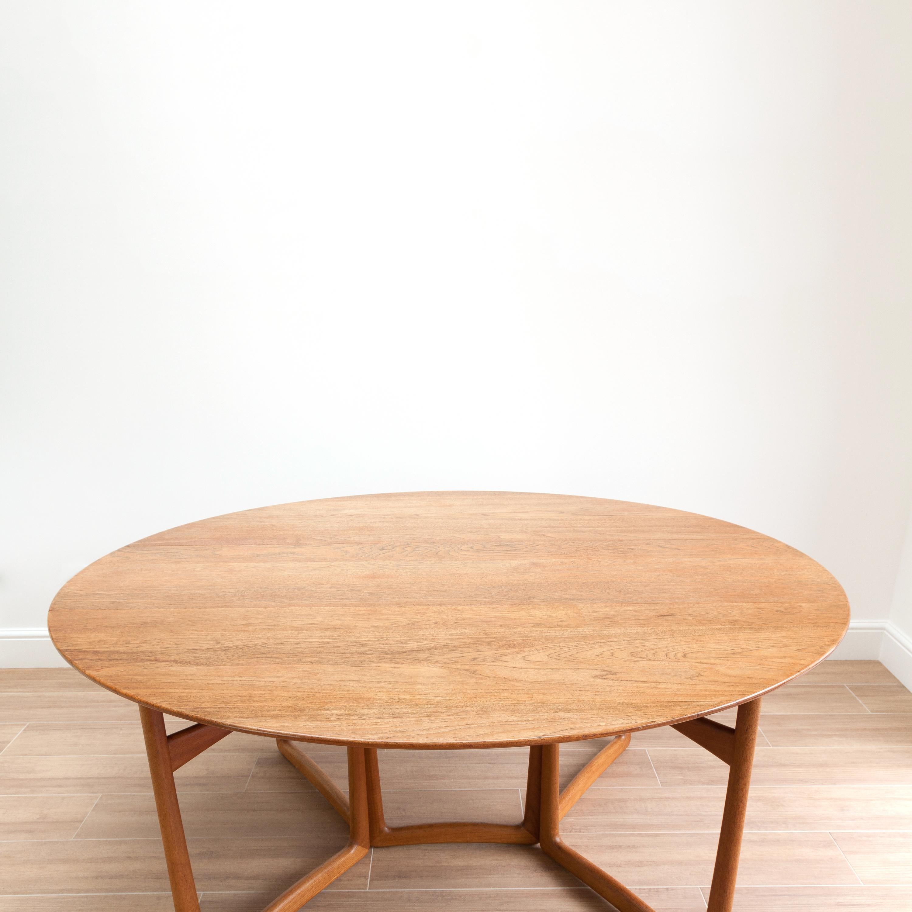 Solid Teak Gate Leg Table Hvidt & Mølgaard-Nielsen, France & Søn, Denmark 1