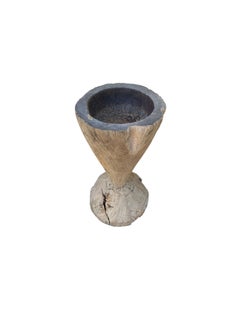 Solid Teak Granary Mortar from Java, Indonesia, C. 1900