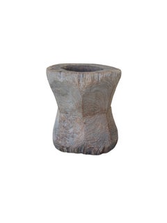 Solid Teak Granary Mortar from Java, Indonesia, C. 1950