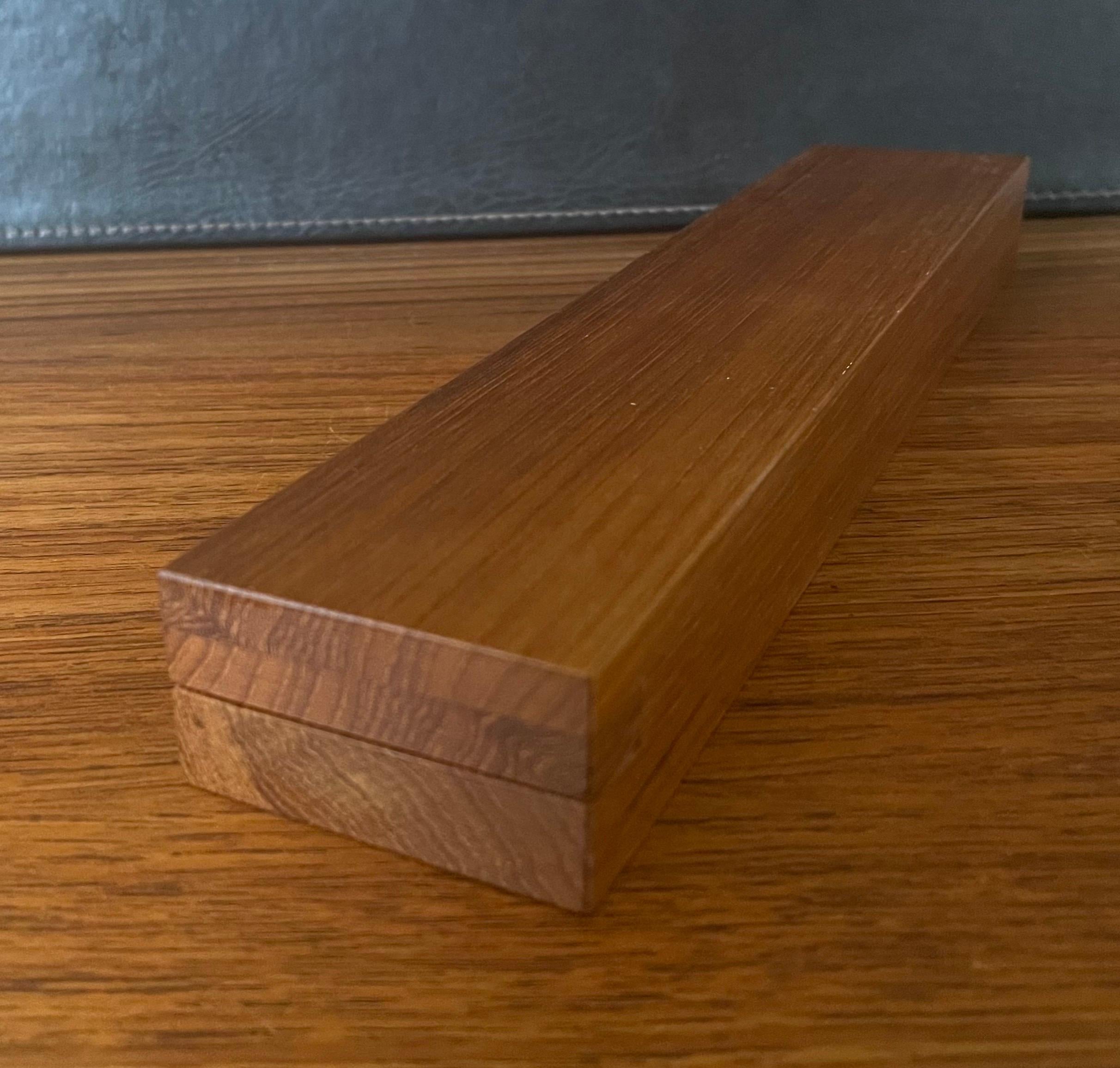 20th Century Solid Teak Jewelry or Trinket Box by Jens Quistgaard for Dansk For Sale