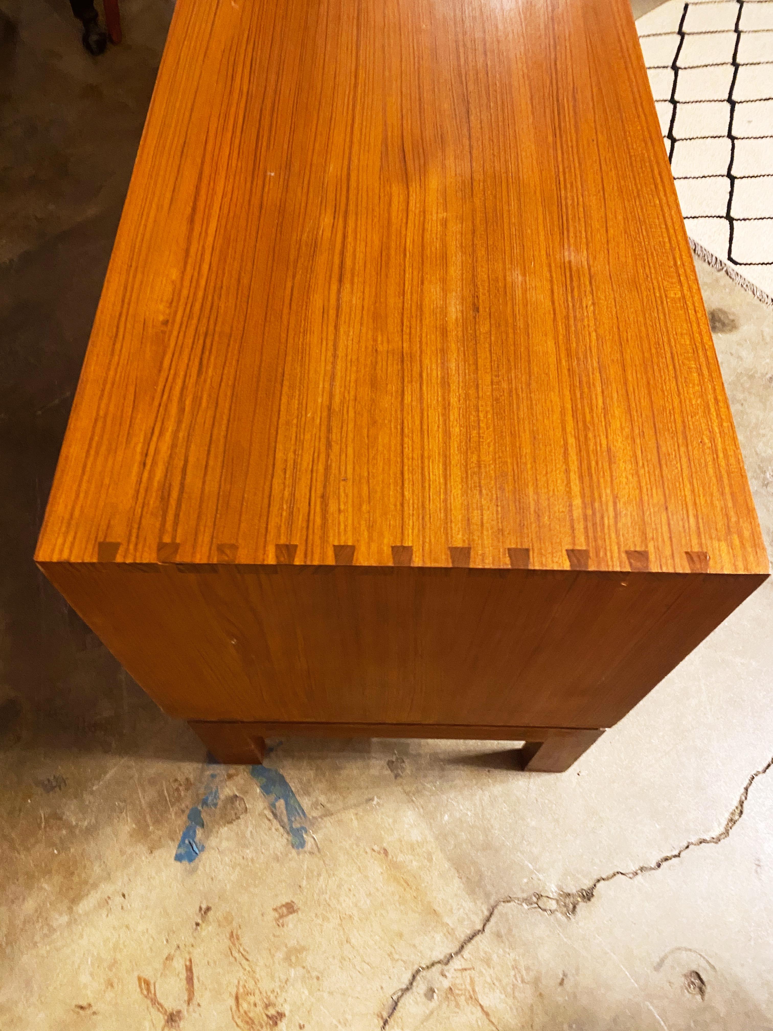 Mid-Century Modern Solid Teak Lowboy Chest by Johannes Aasbjerg