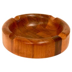 Solid Teak Mid-Century Modern Cigar Cendrier