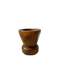 Solid Teak Mortar from Java, Indonesia, C. 1900