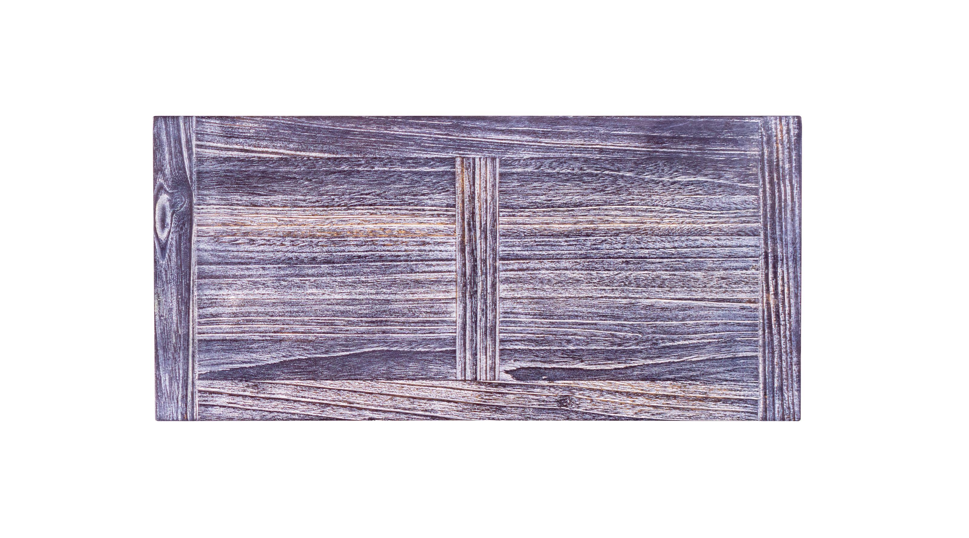 Esstisch aus massivem Teakholz auf grauen Metallbeinen im Angebot 2